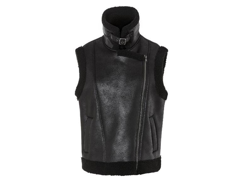 Ga naar volledige schermweergave: esmara® Dames bikervest met imitatiebont - afbeelding 9