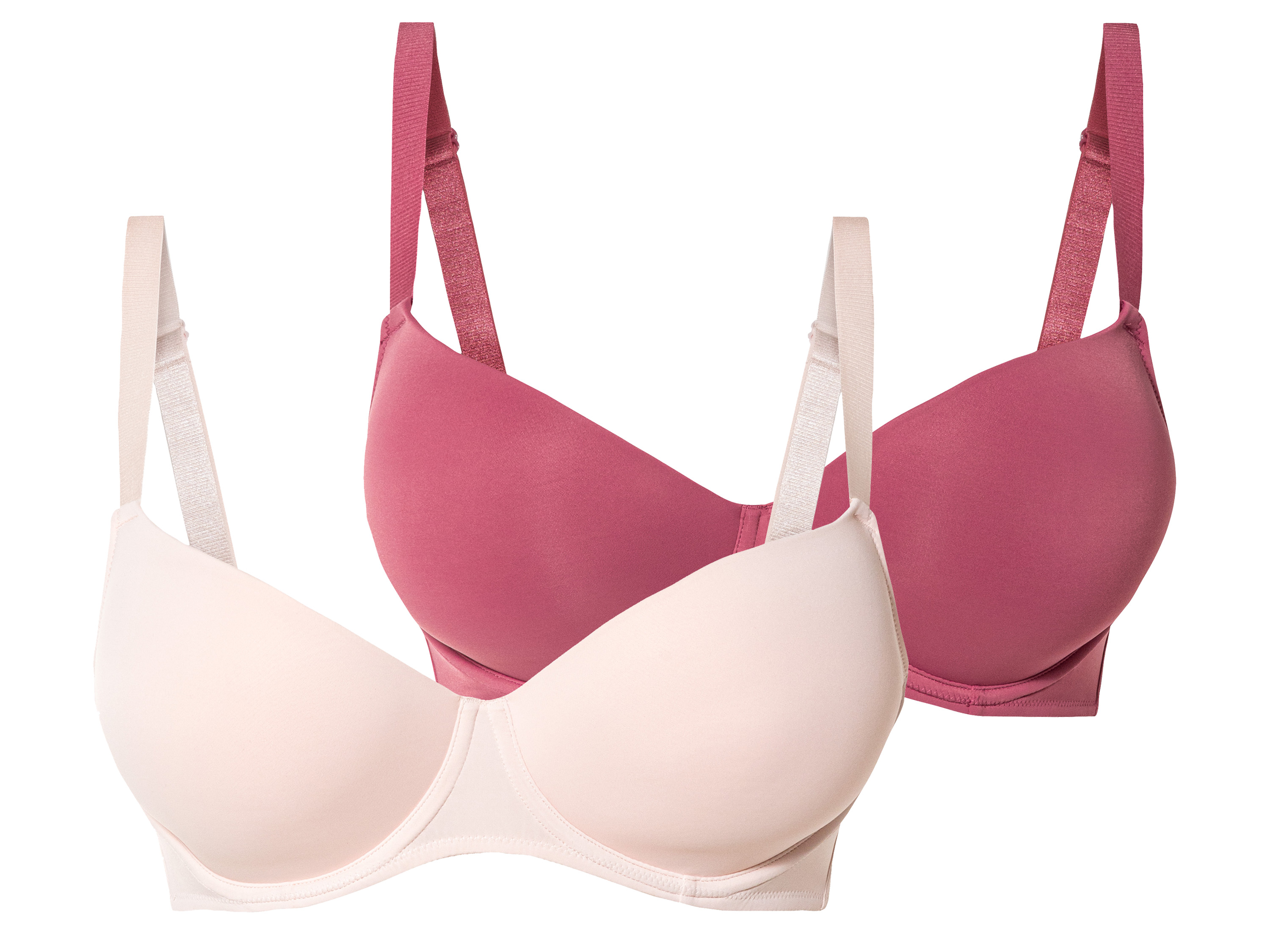 esmara 2 dames beugel bh&apos;s (95C, Rood/roze)