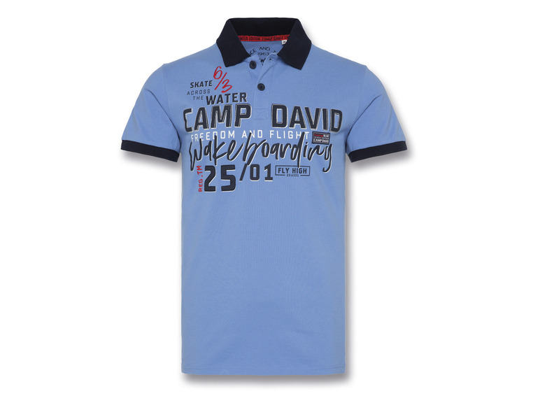 Camp David Heren poloshirt (XXXL, Blauw)