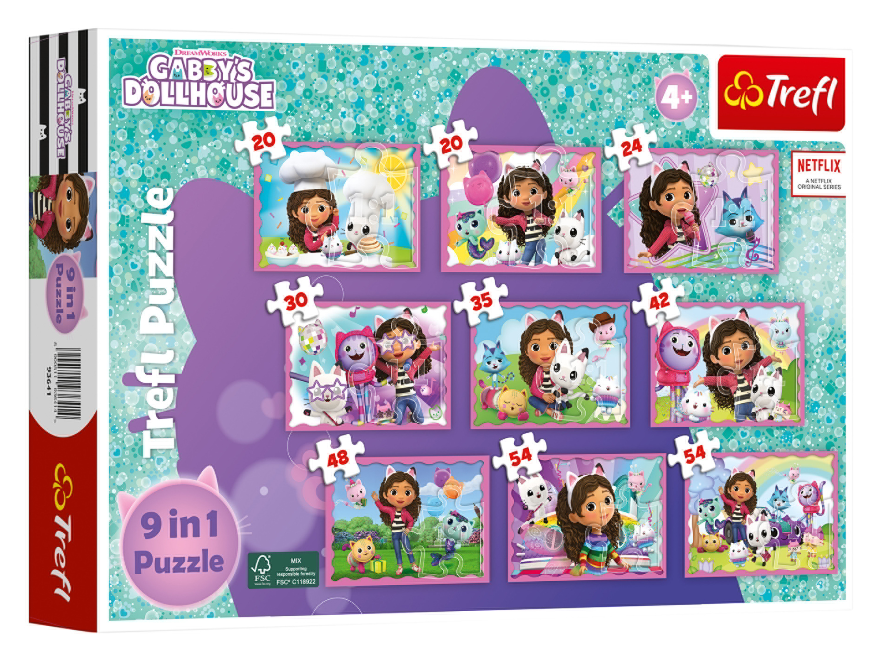 Trefl 9-in-1 puzzelset (Gabby&apos;s poppenhuis)