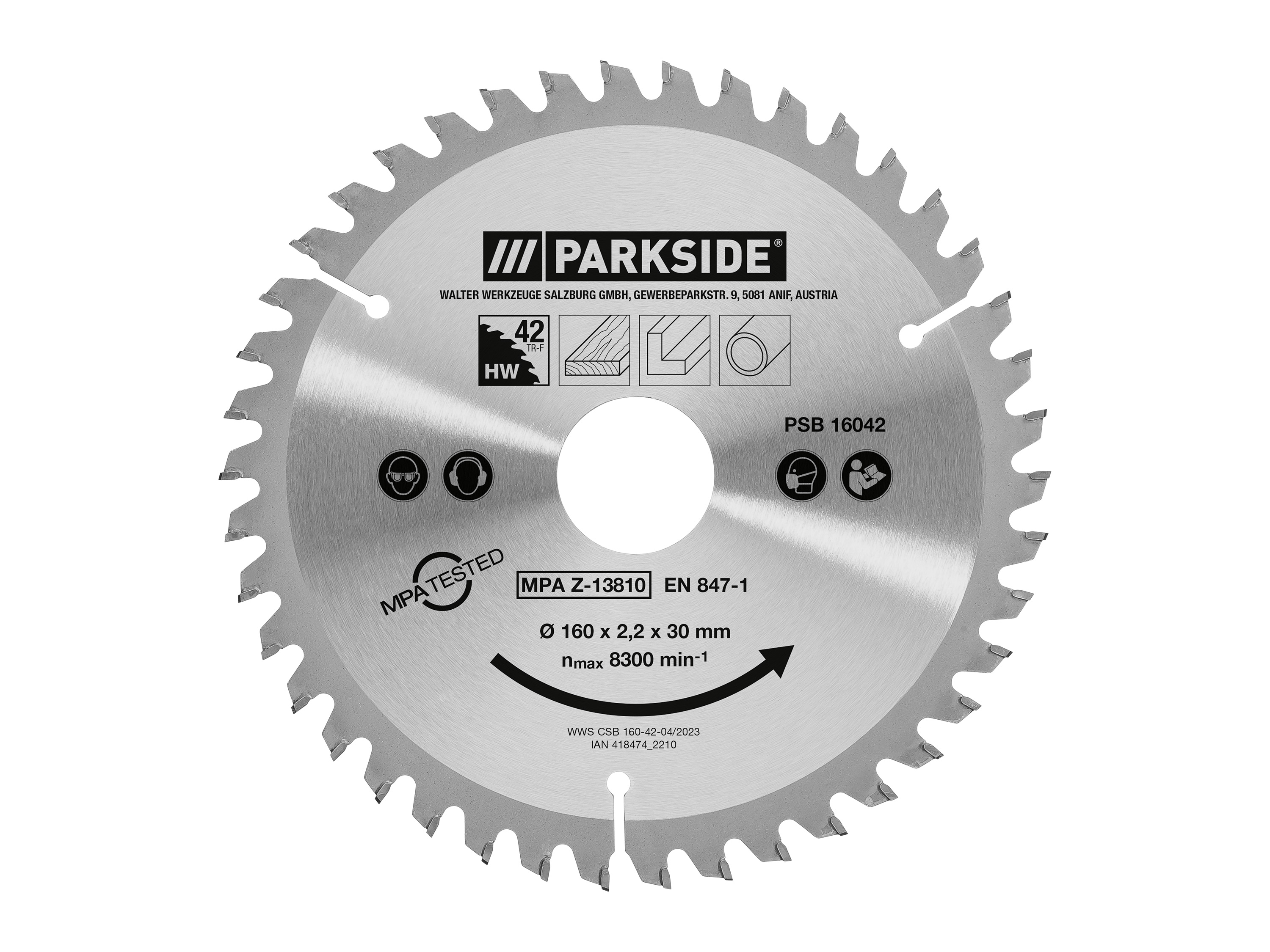 PARKSIDE Zaagbladen voor handcirkelzagen (160 mm, 42 tanden)