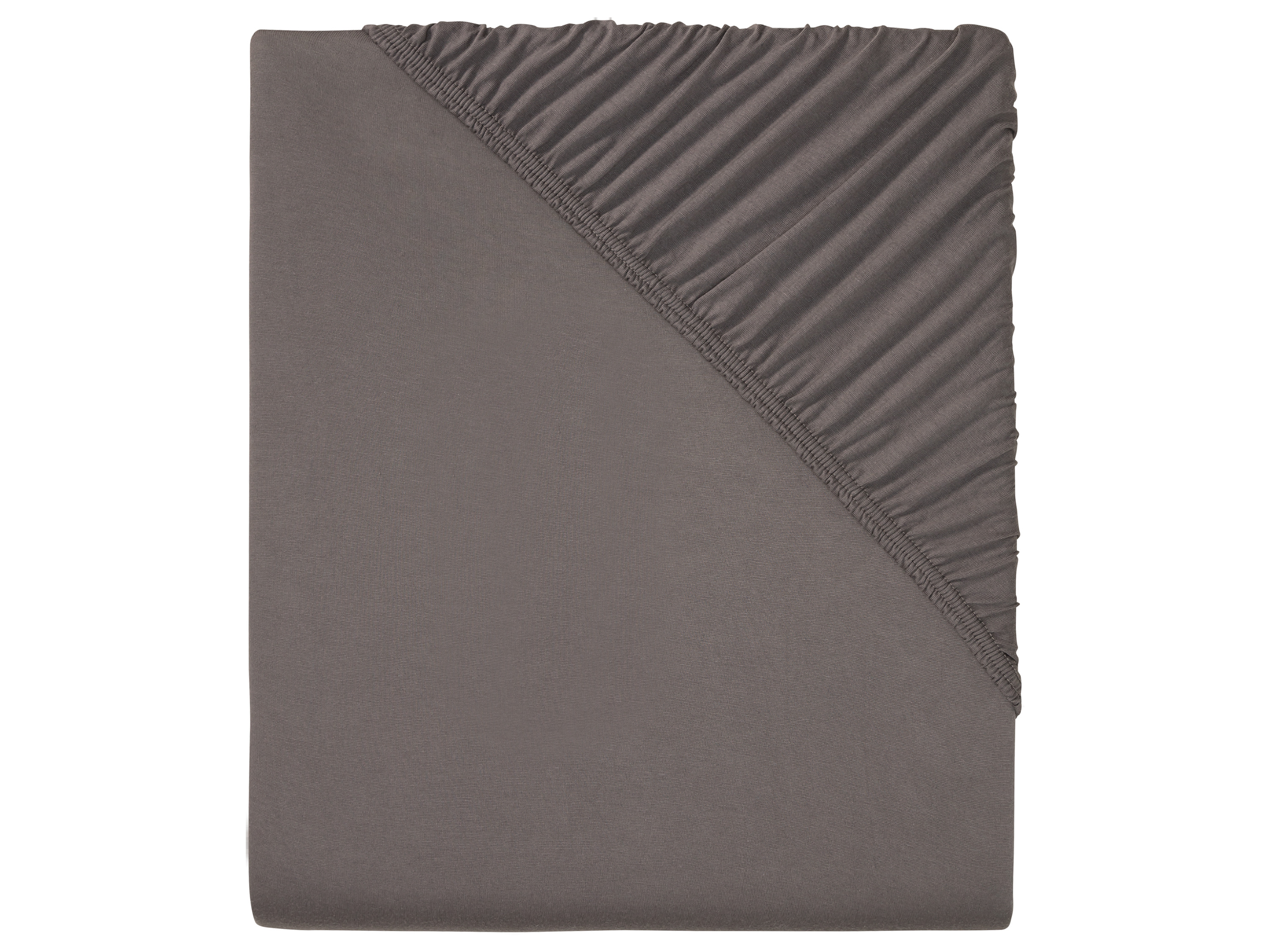 LIVARNO home Jersey hoeslaken 90-100 x 200 x 25 cm (Donkergrijs)