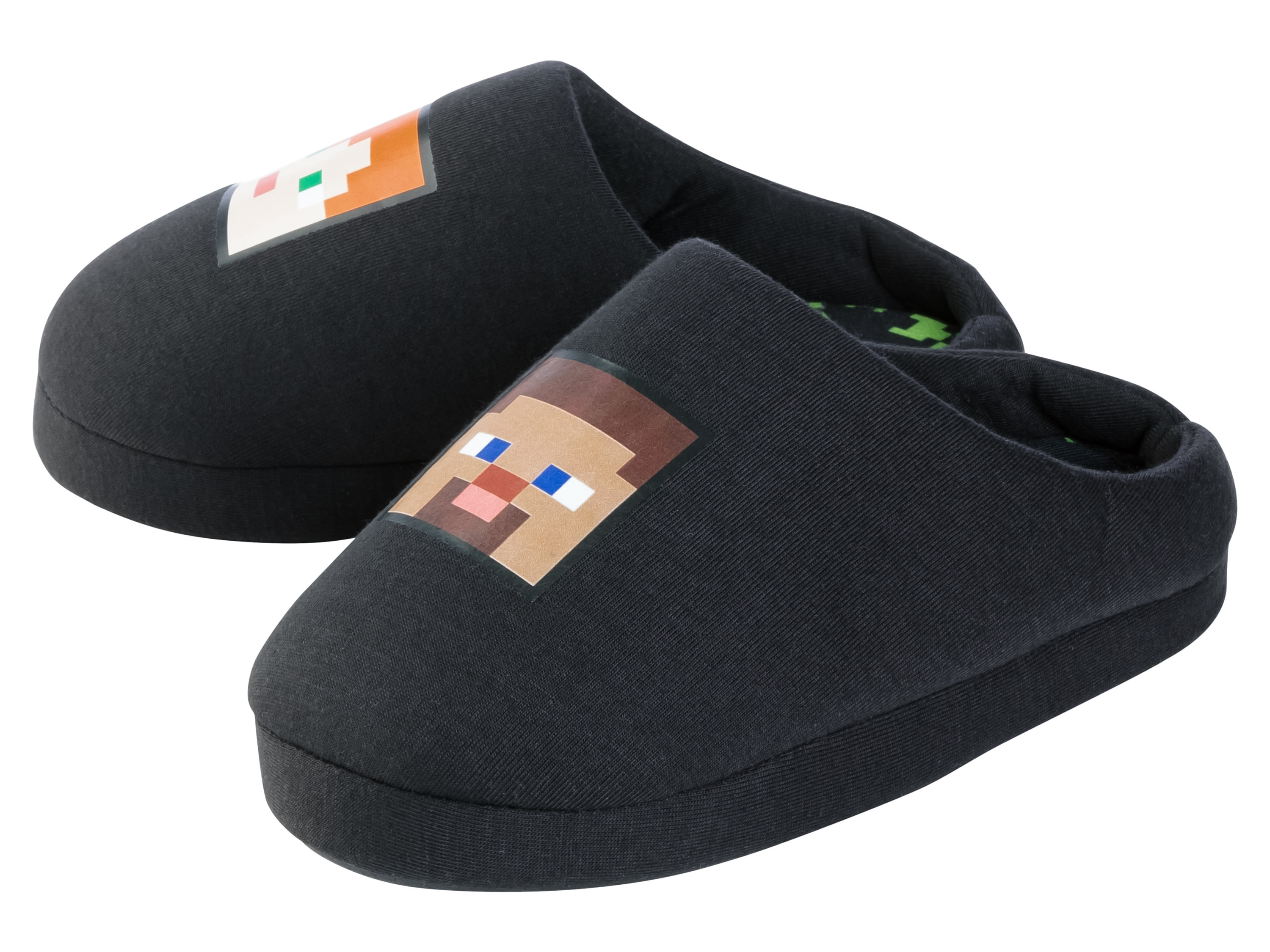 Minecraft Kinder pantoffels (32/33, Zwart)