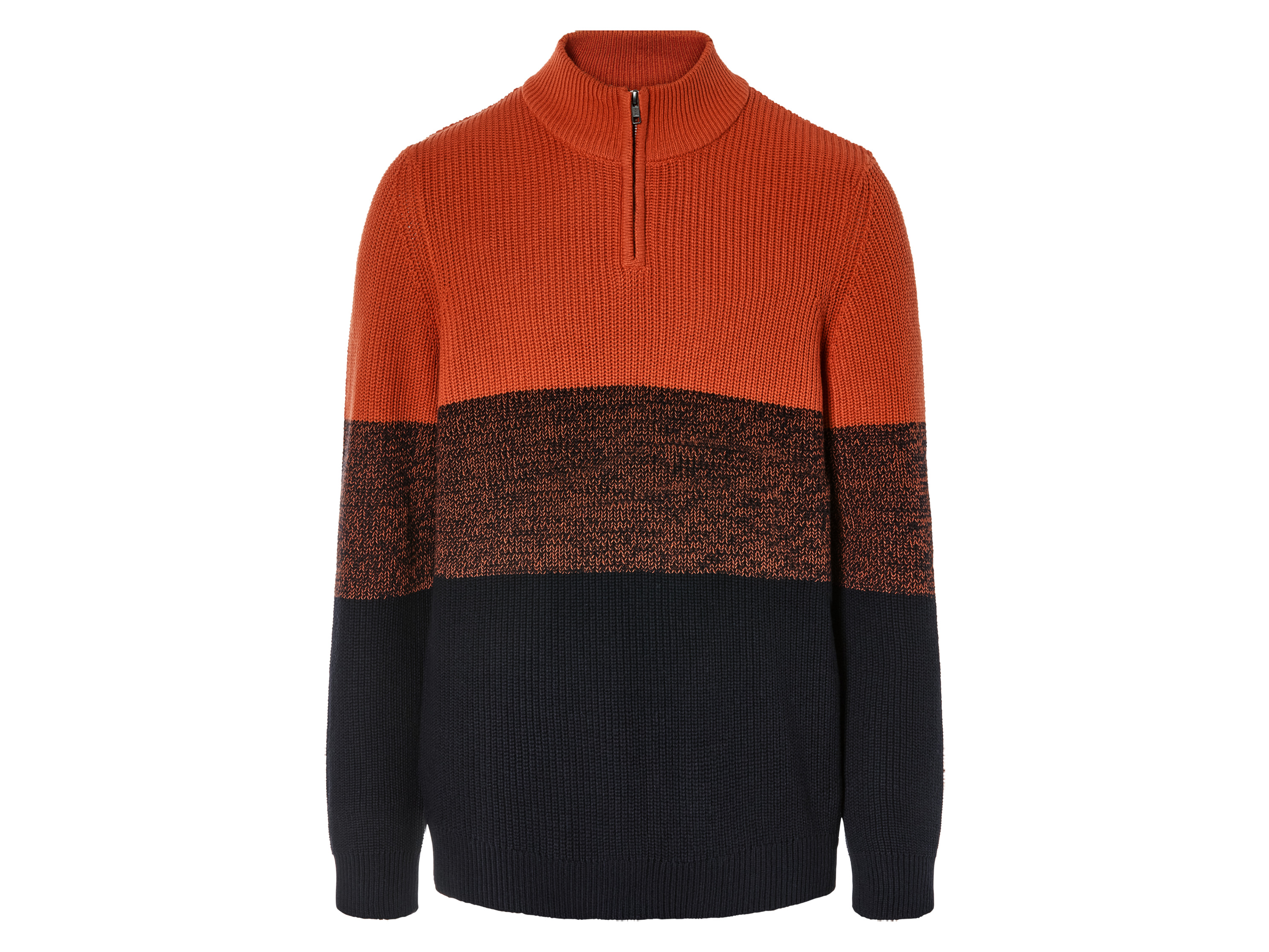 LIVERGY Gebreide heren trui (XL (56/58), Blauw/oranje)