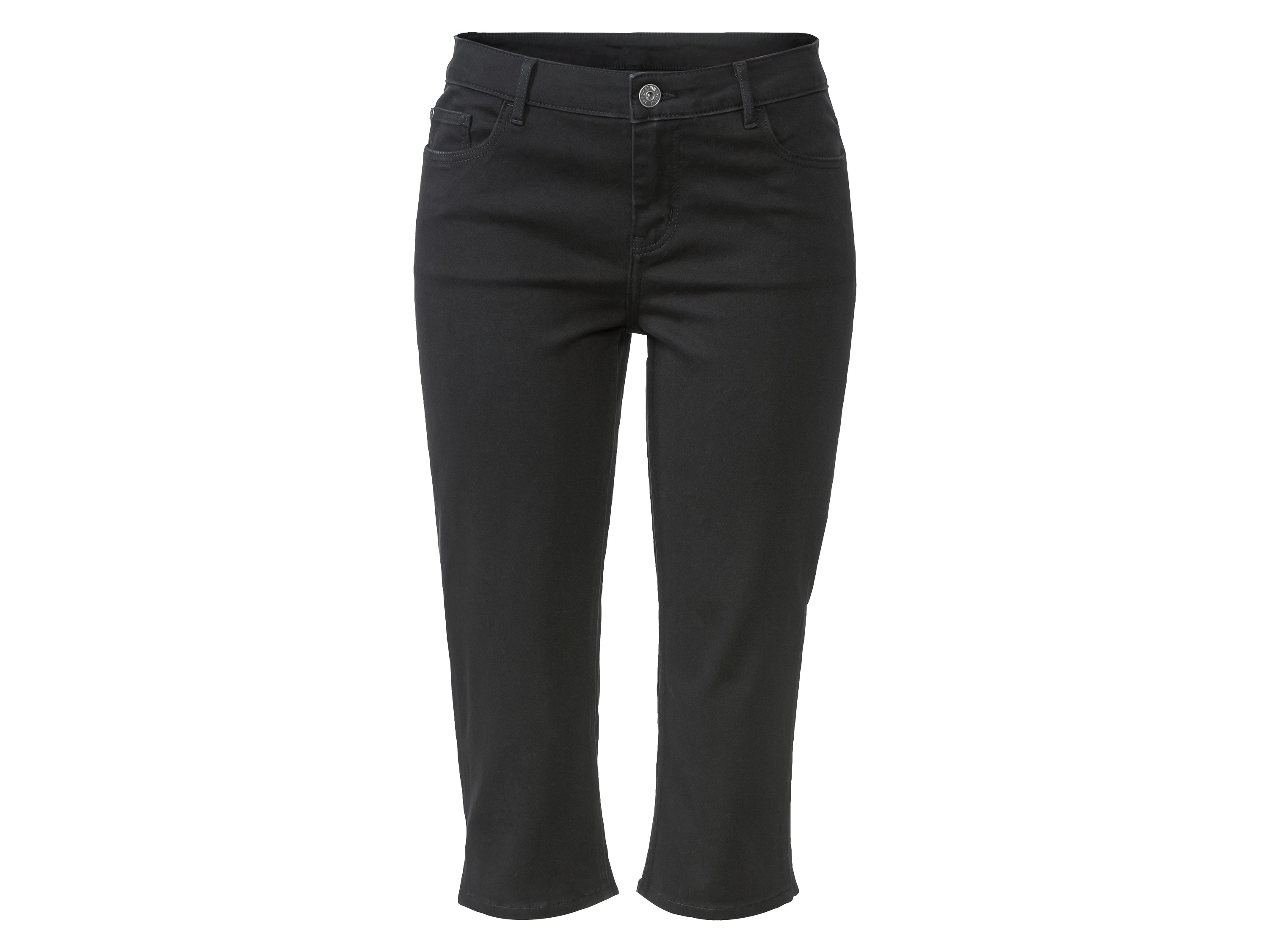 esmara Dames jeans capri (40, Zwart)