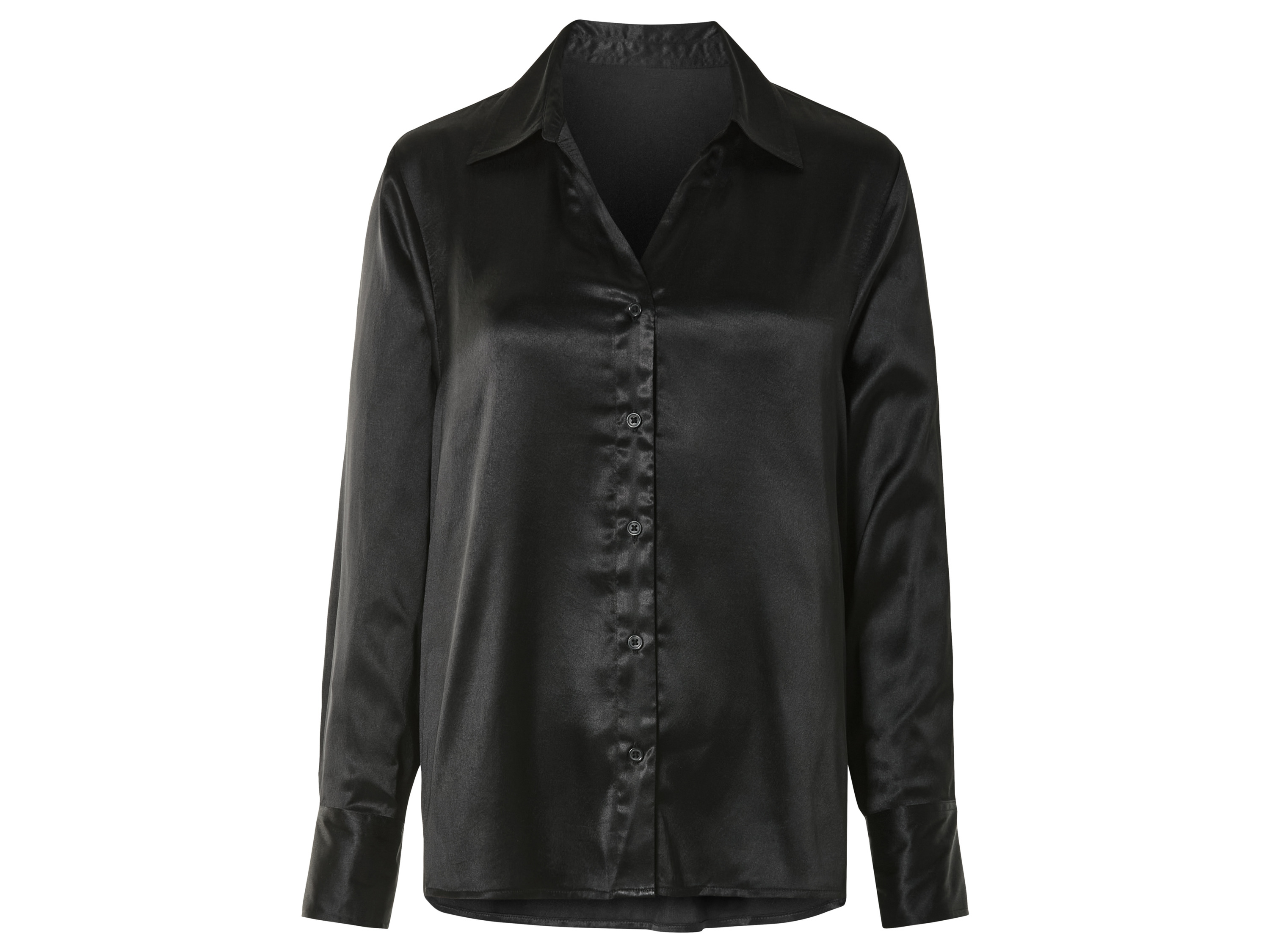 esmara Dames satijnen blouse (40, Zwart)