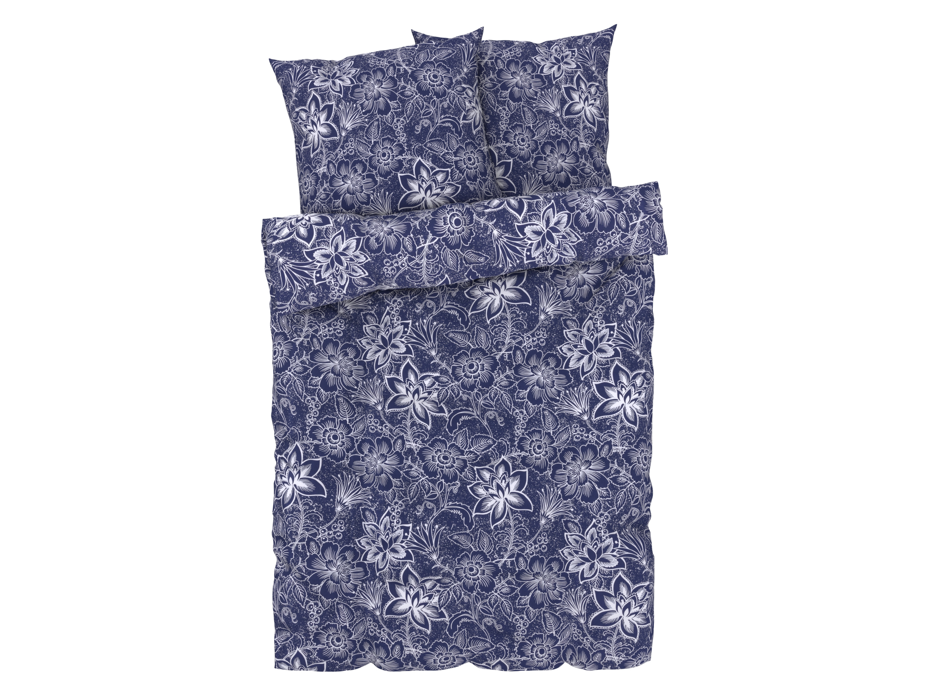 LIVARNO home Percal dekbedovertrek 240 x 220 cm (Bloemen)