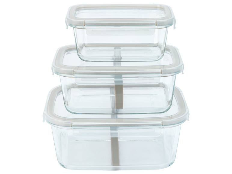 Ga naar volledige schermweergave: LIVARNO home Glazen lunchboxenset - afbeelding 5