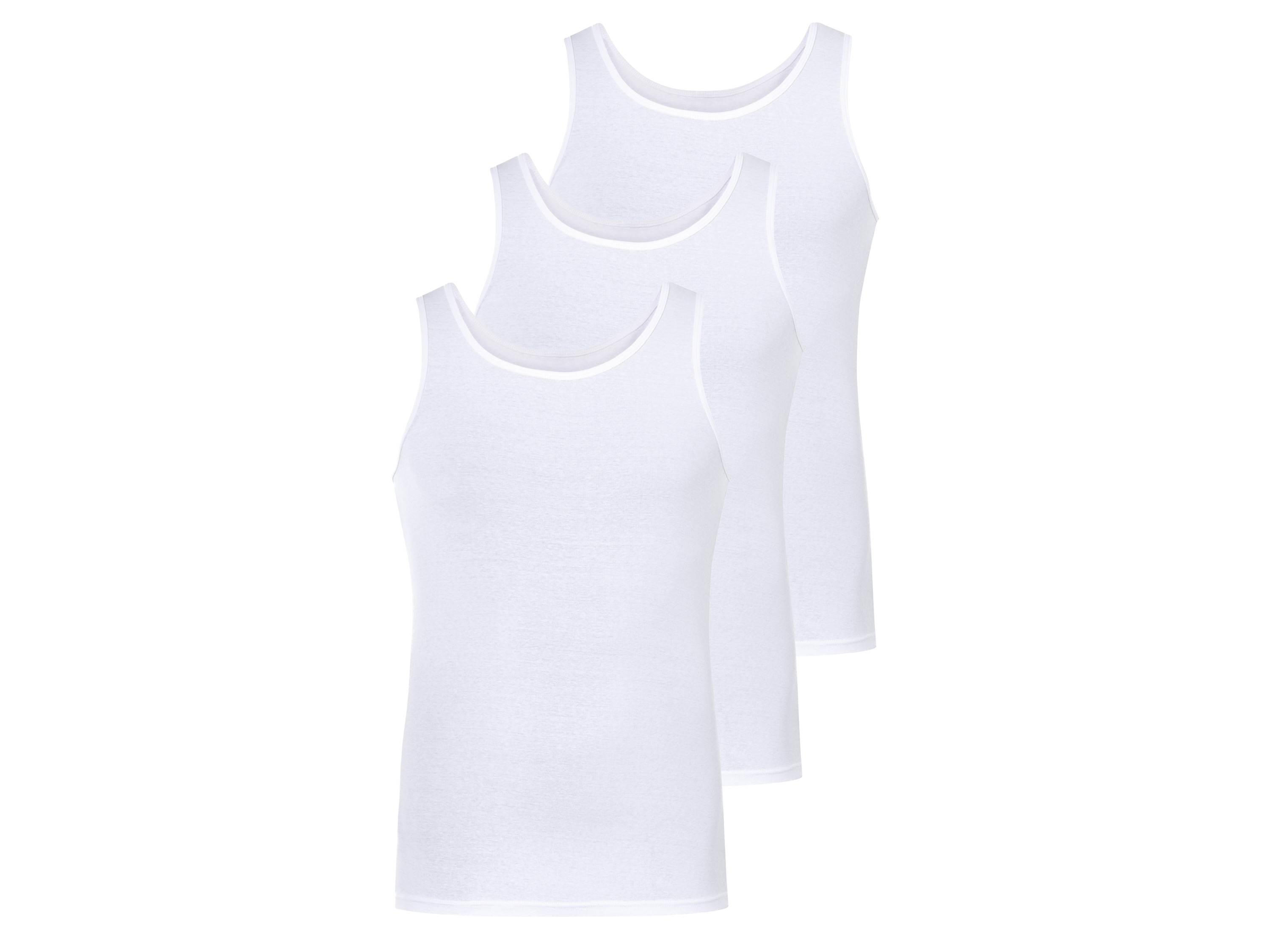 LIVERGY Heren tanktop 3-pack (3XL, Wit)