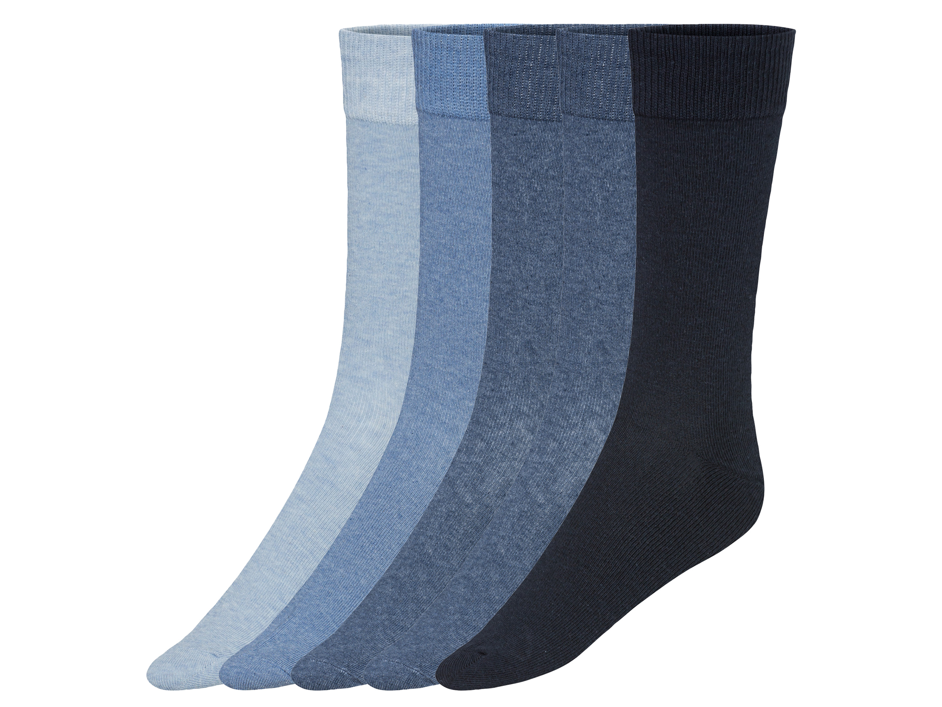 LIVERGY 5 paar herensokken (39-42, Blauw/navy)