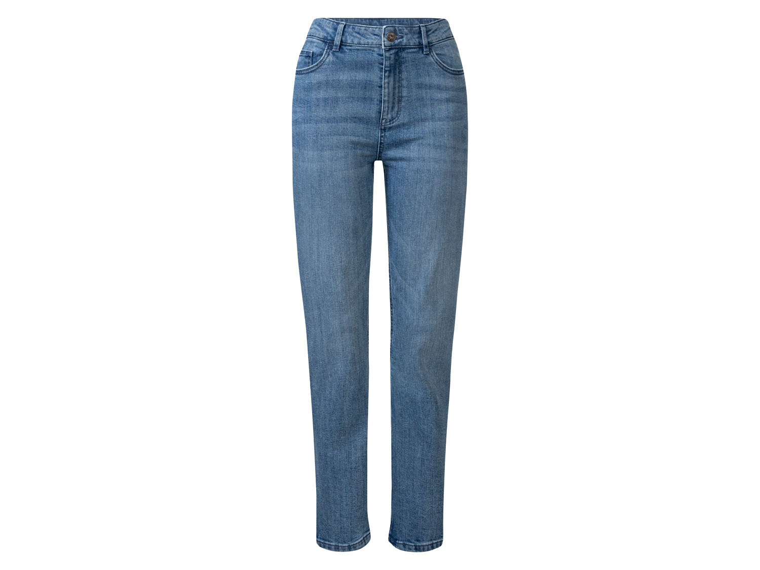 esmara Dames jeans - straight fit (34, kort, Lichtblauw)