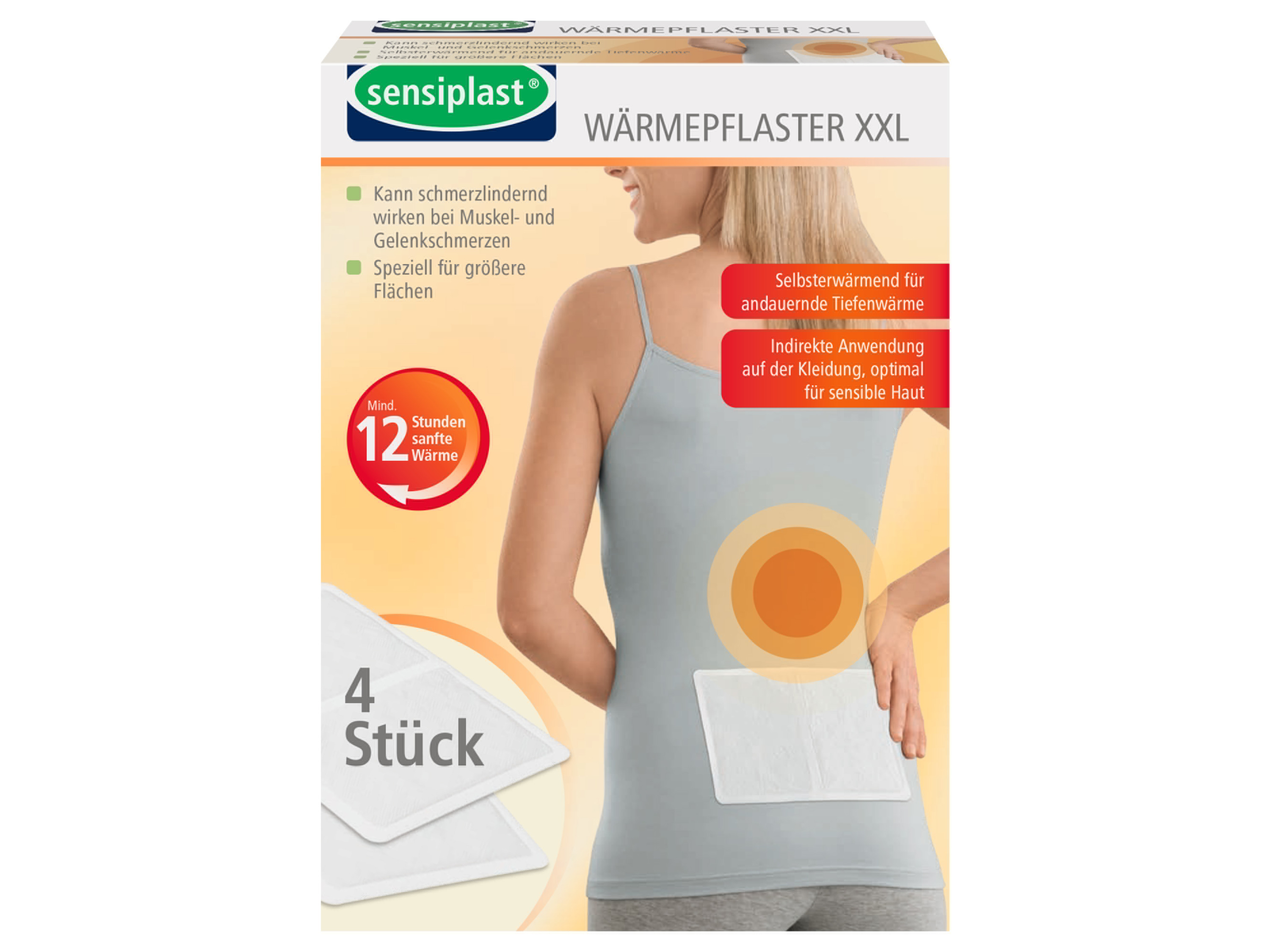sensiplast Warmtepleister XXL, warmtepleister voor menstruatiepijn of warmteband (Warmtepleisters)