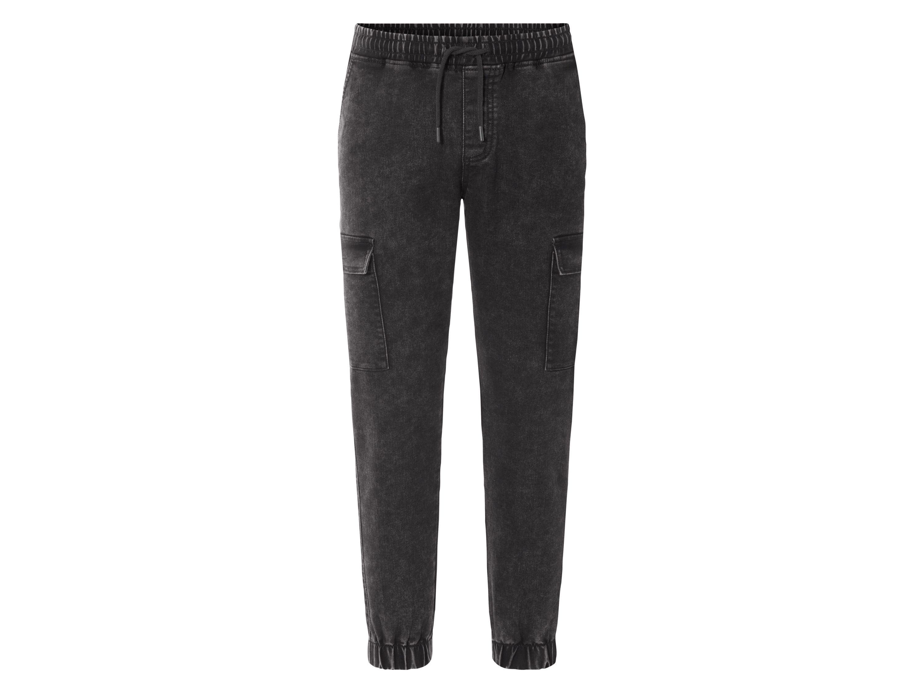 LIVERGY Heren denim joggers (Grijs, S (44/46))