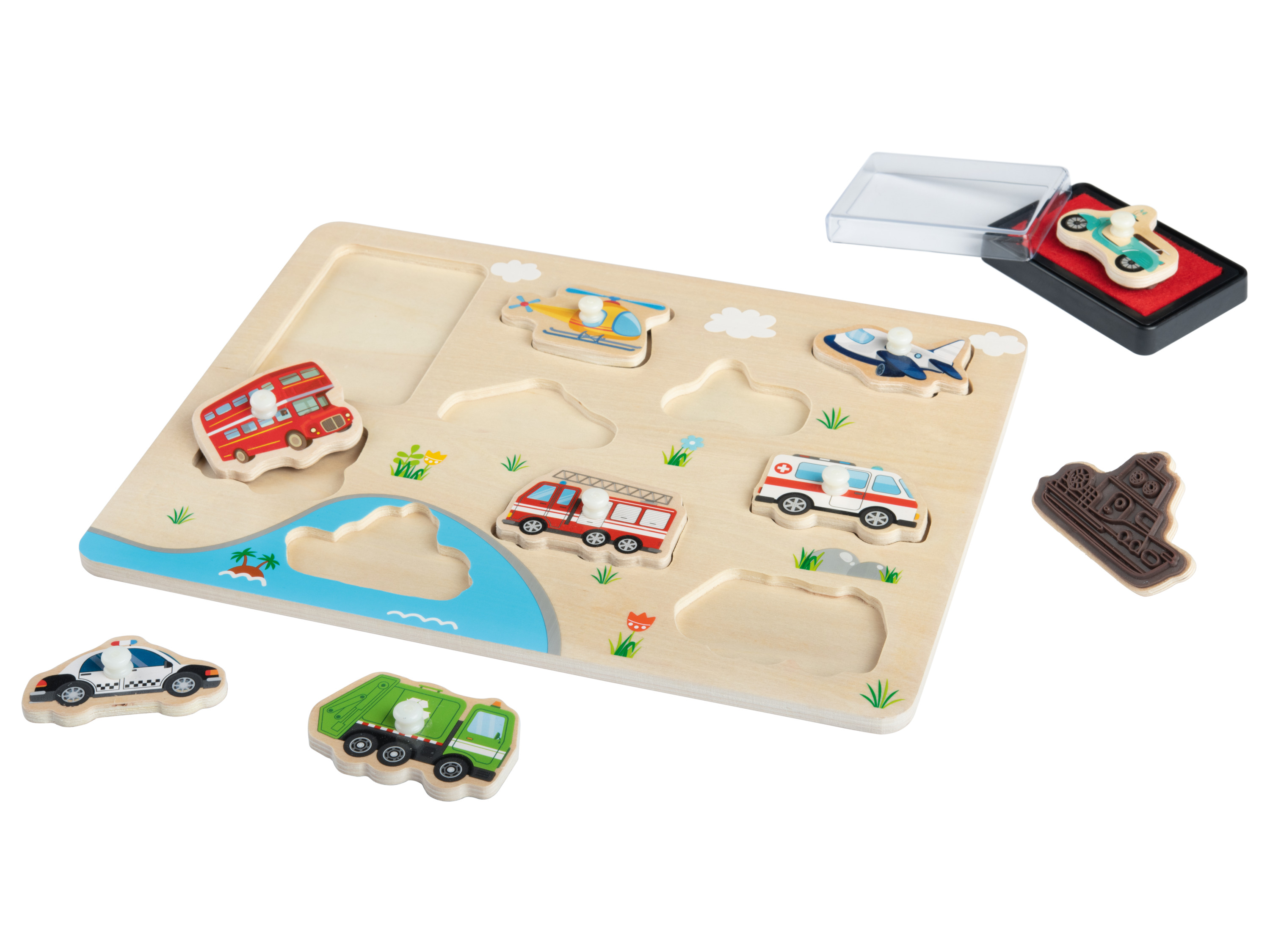 Playtive Houten motoriekspellen (Stempel puzzel)