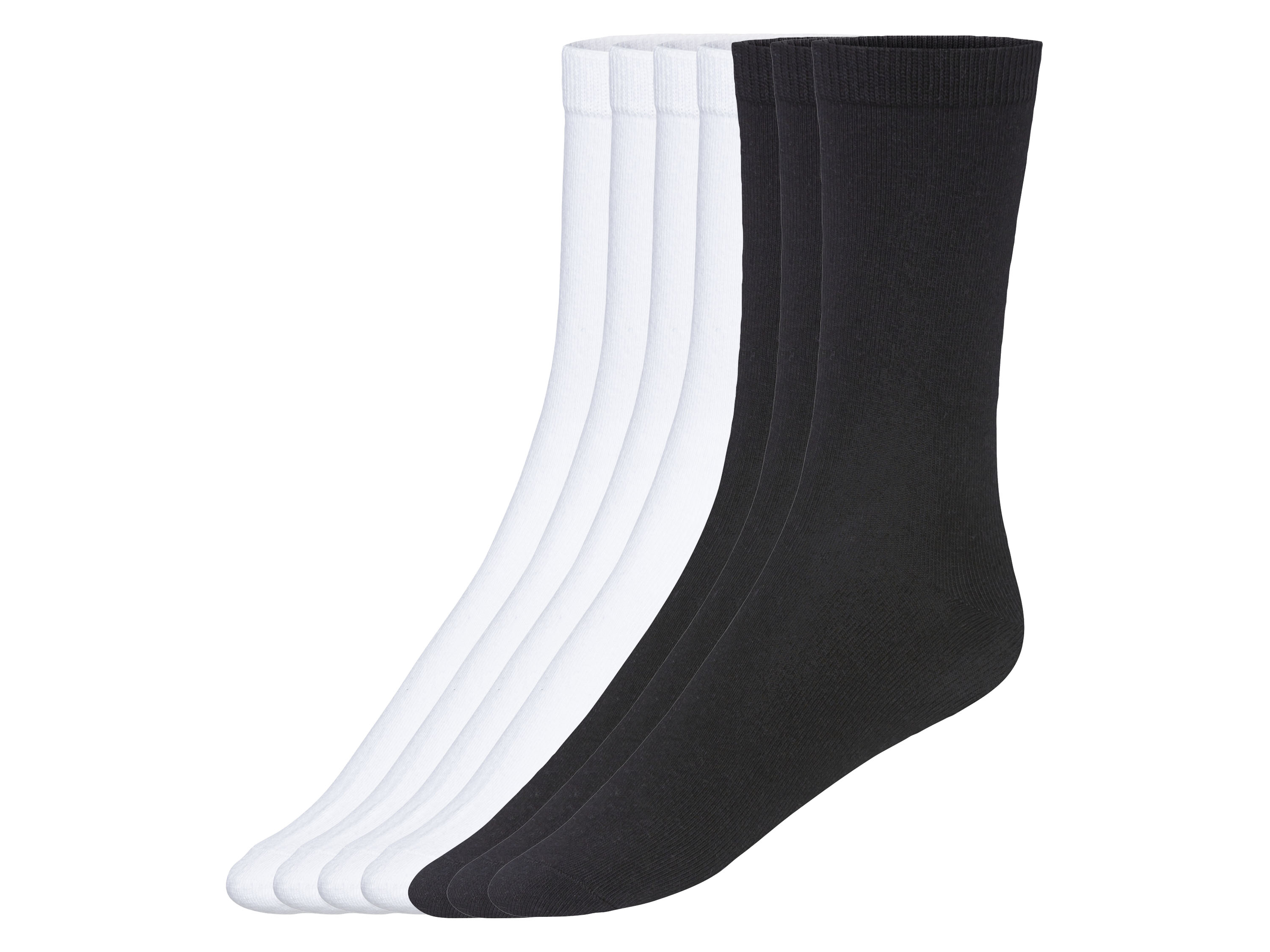 esmara 7 paar dames sokken (39-42, Wit/zwart)