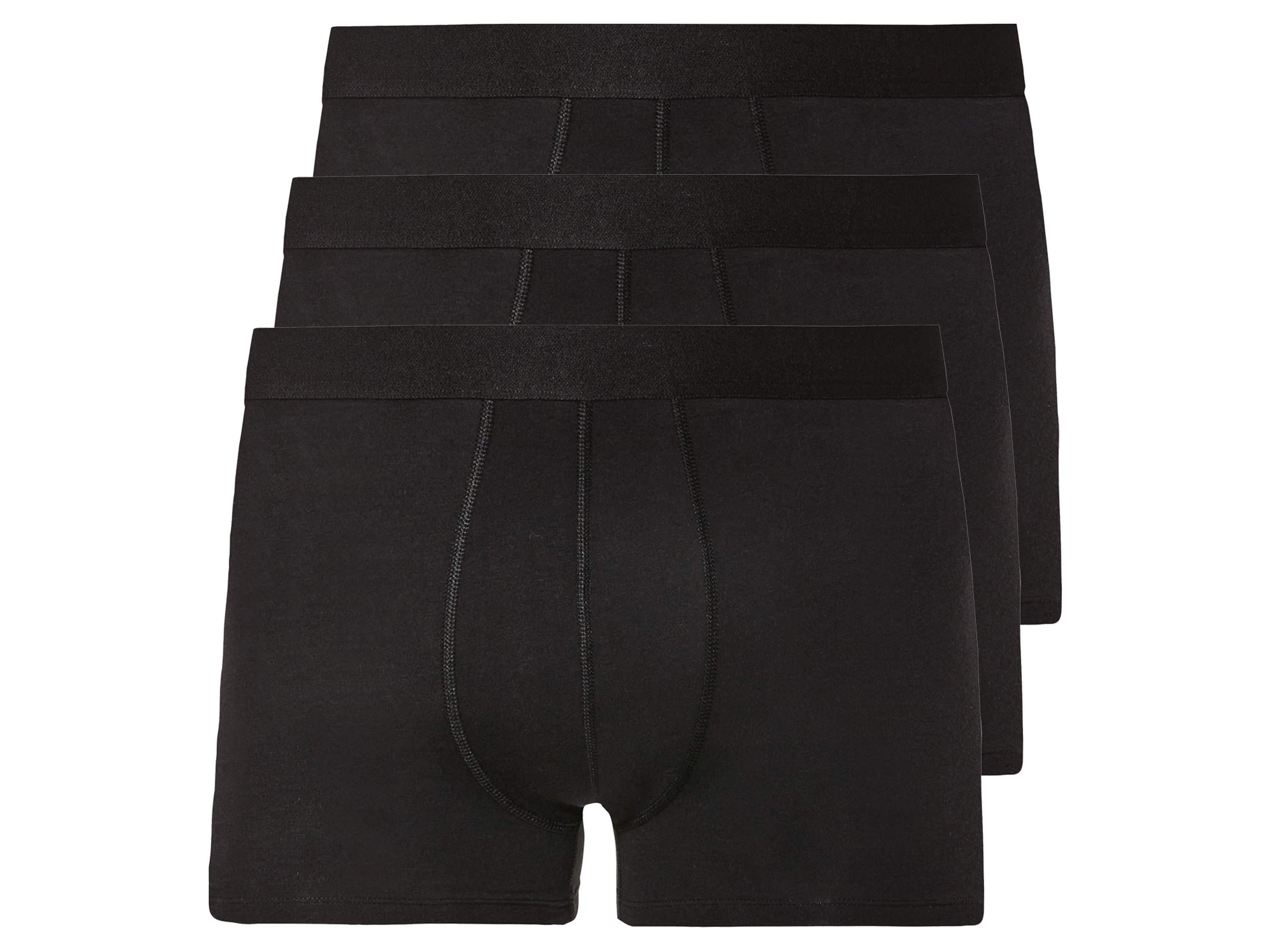 LIVERGY 3 paar herenboxers (3XL, Zwart)