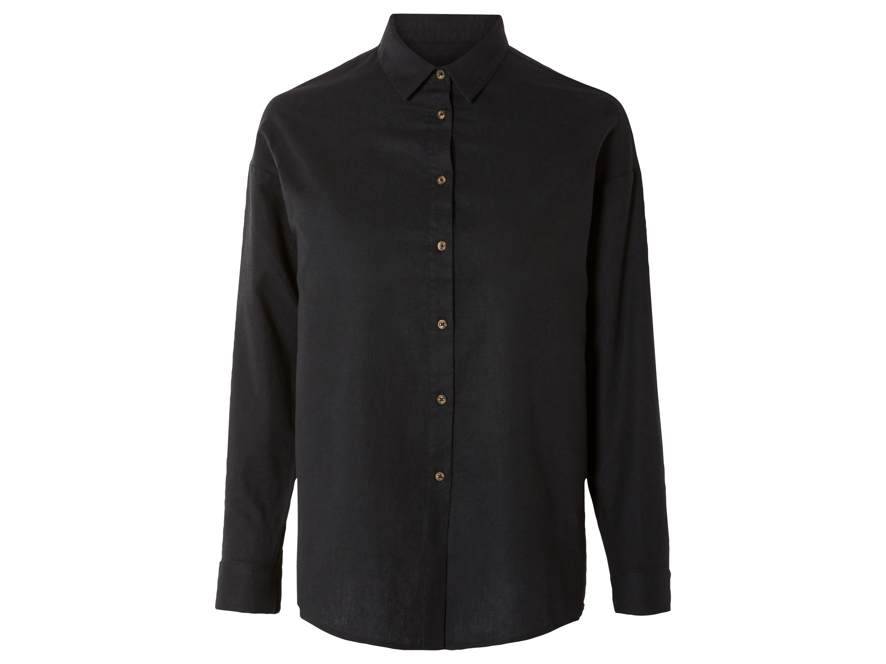 esmara Dames linnen blouse (46, Zwart)