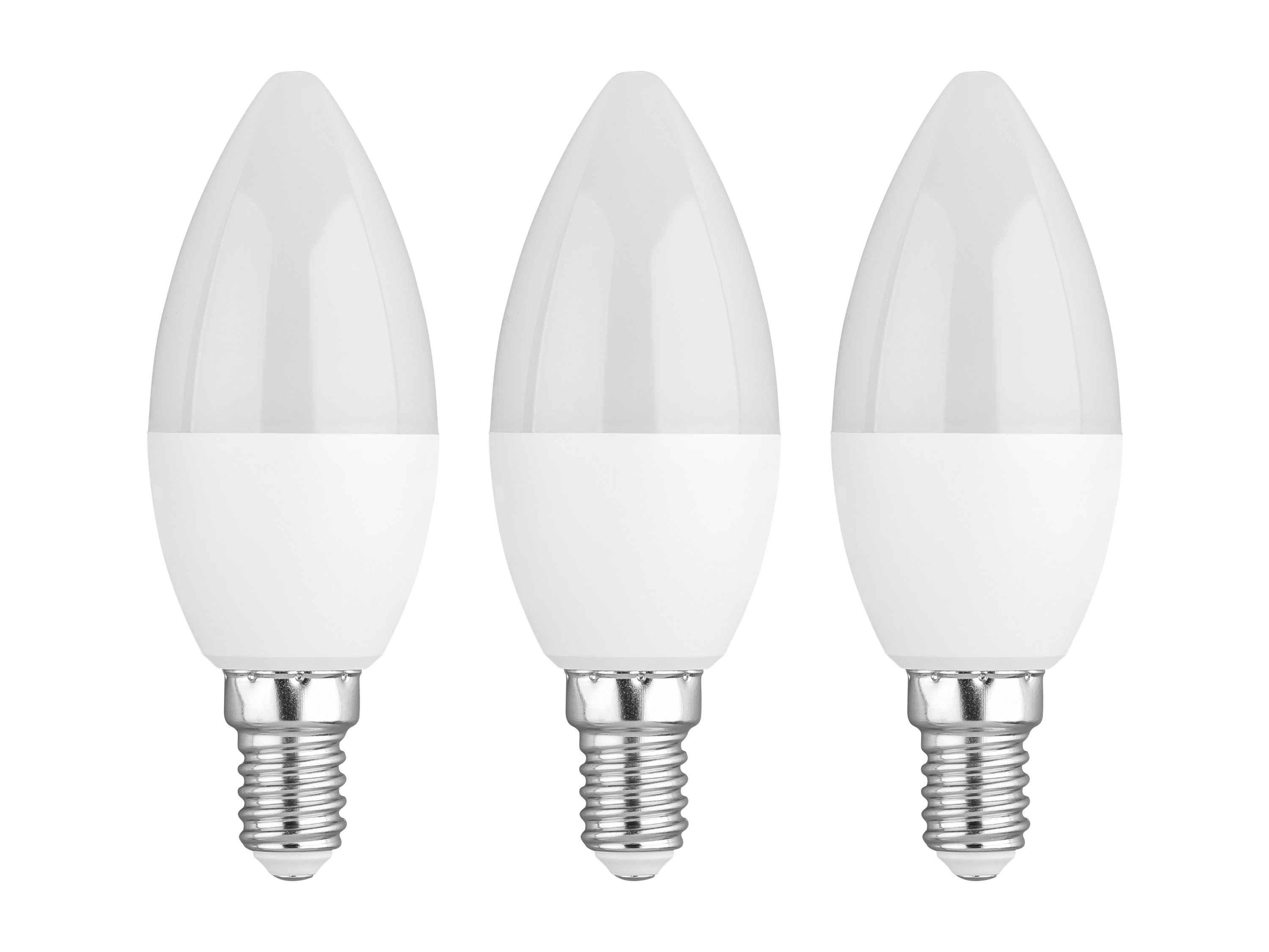 LIVARNO home 2 of 3 LED-lampen (4,2W E14 kaars, set van 3, melkachtig)