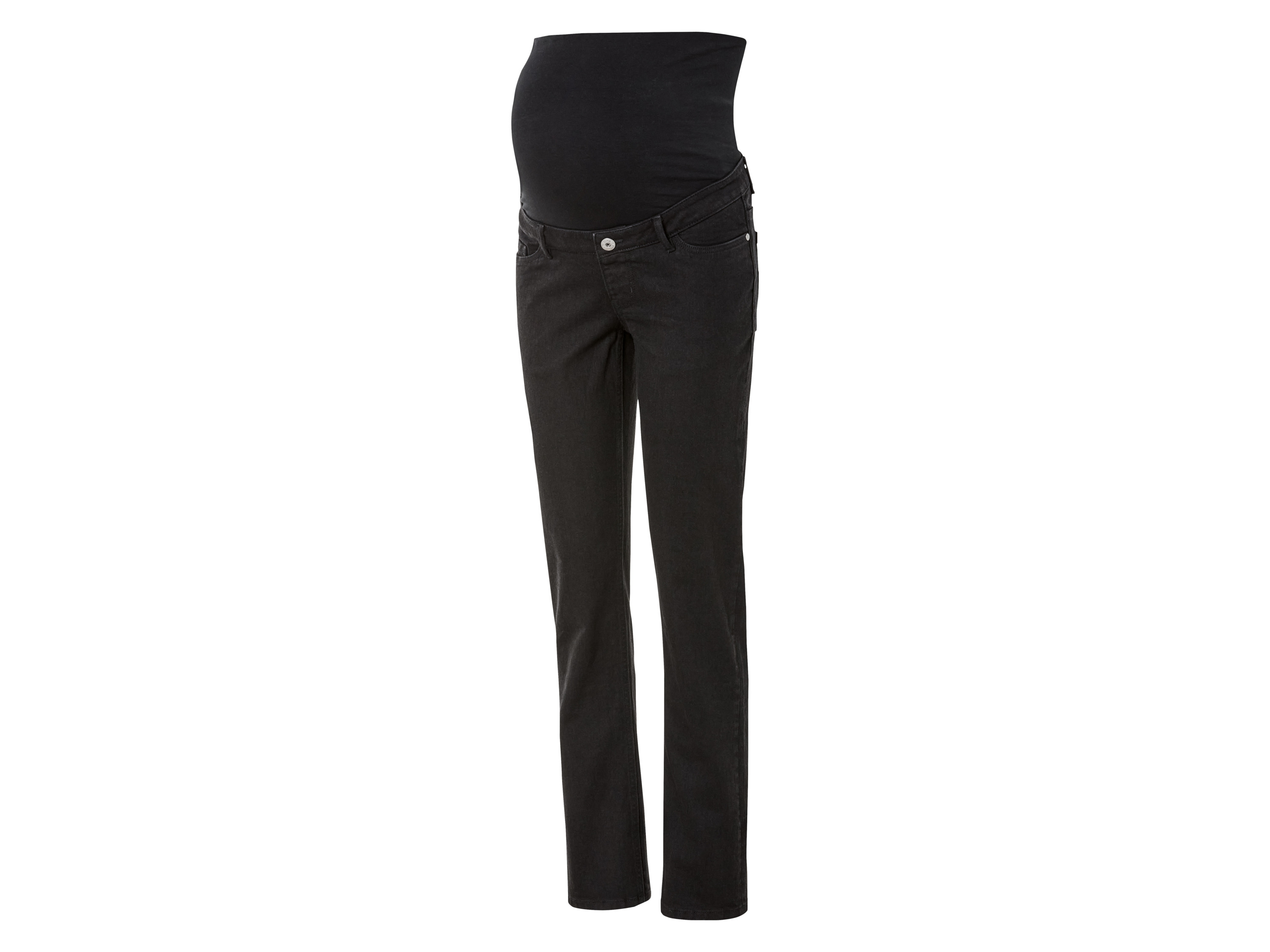 esmara Dames zwangerschapsjeans - Straight Fit (44, Zwart)