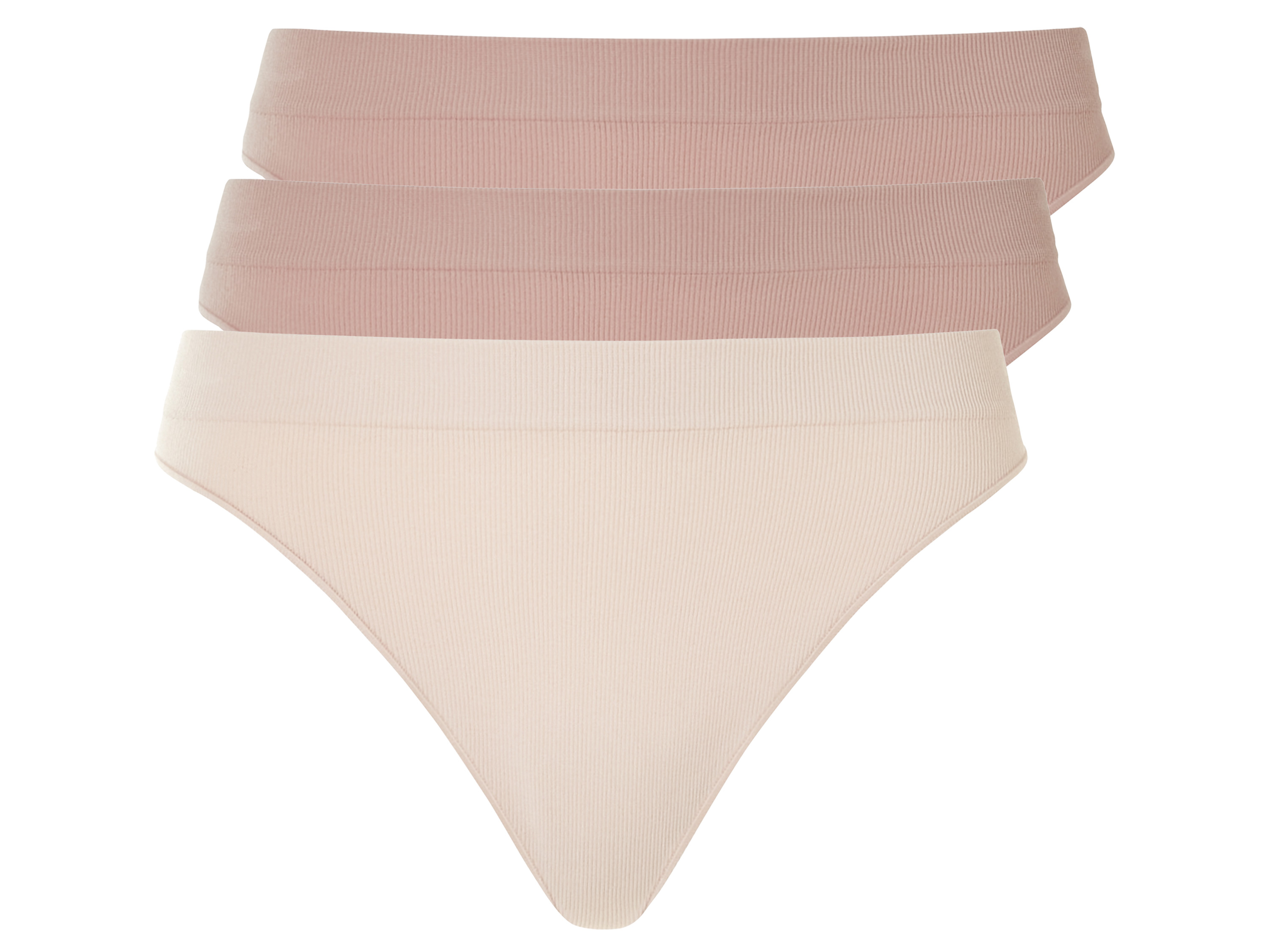 esmara Dames strings 3-pack (S (36/38), Roze/beige)