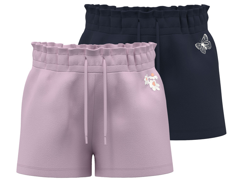 lupilu Peuters meisjes shorts (110/116, Donkerblauw/lila)