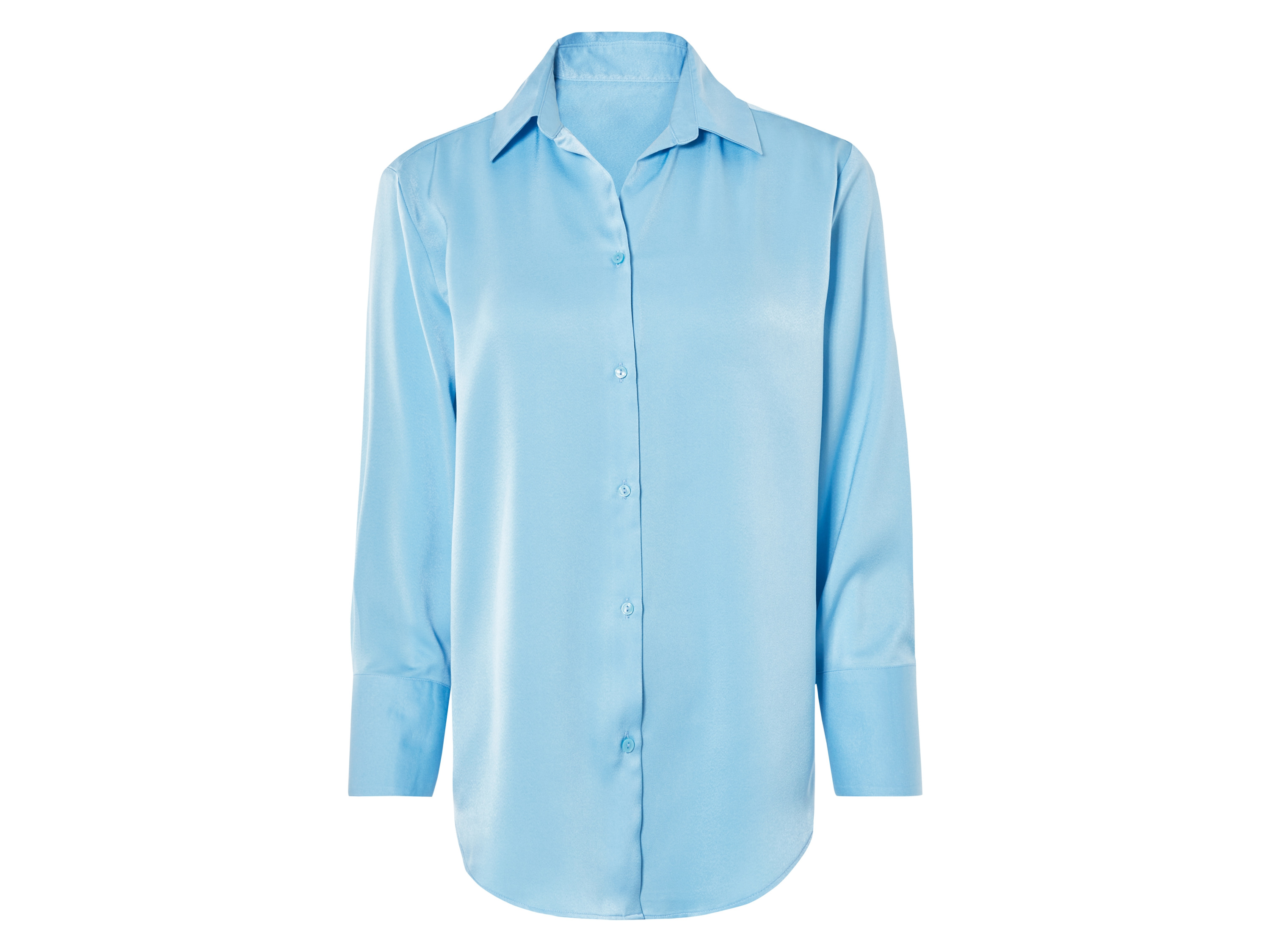 esmara Satijnen dames blouse (42, Blauw)