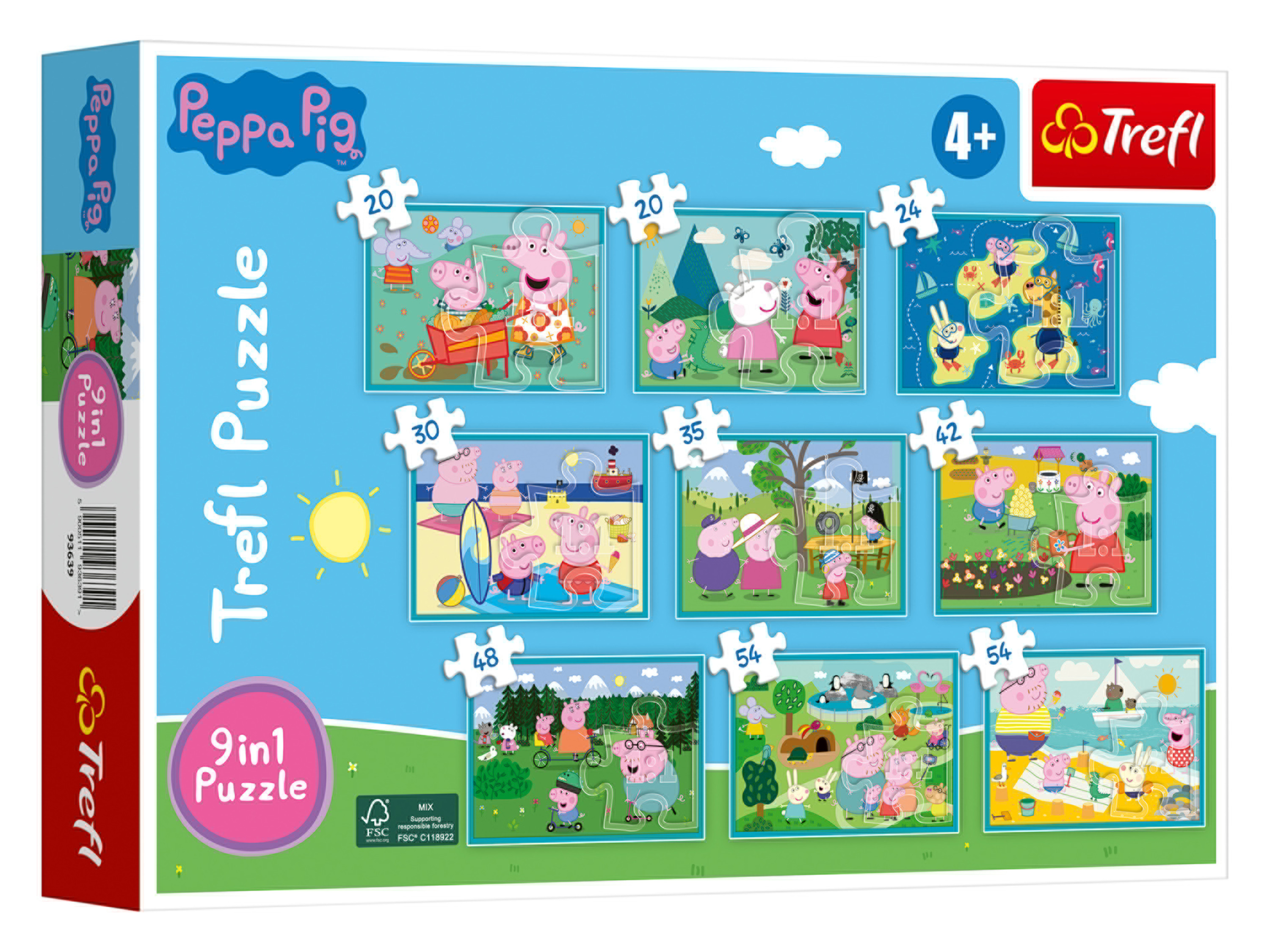 Trefl 9-in-1 puzzelset (Peppa Pig)