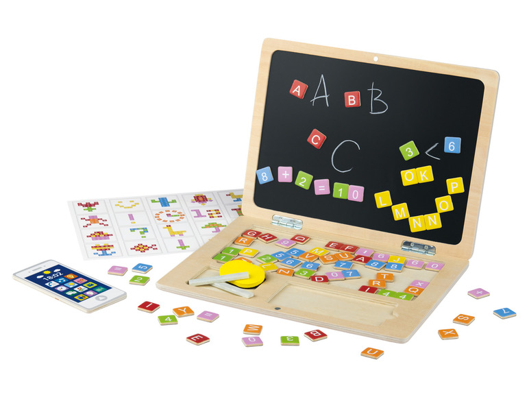 Ga naar volledige schermweergave: Playtive Houten magneetbord en laptop - afbeelding 5