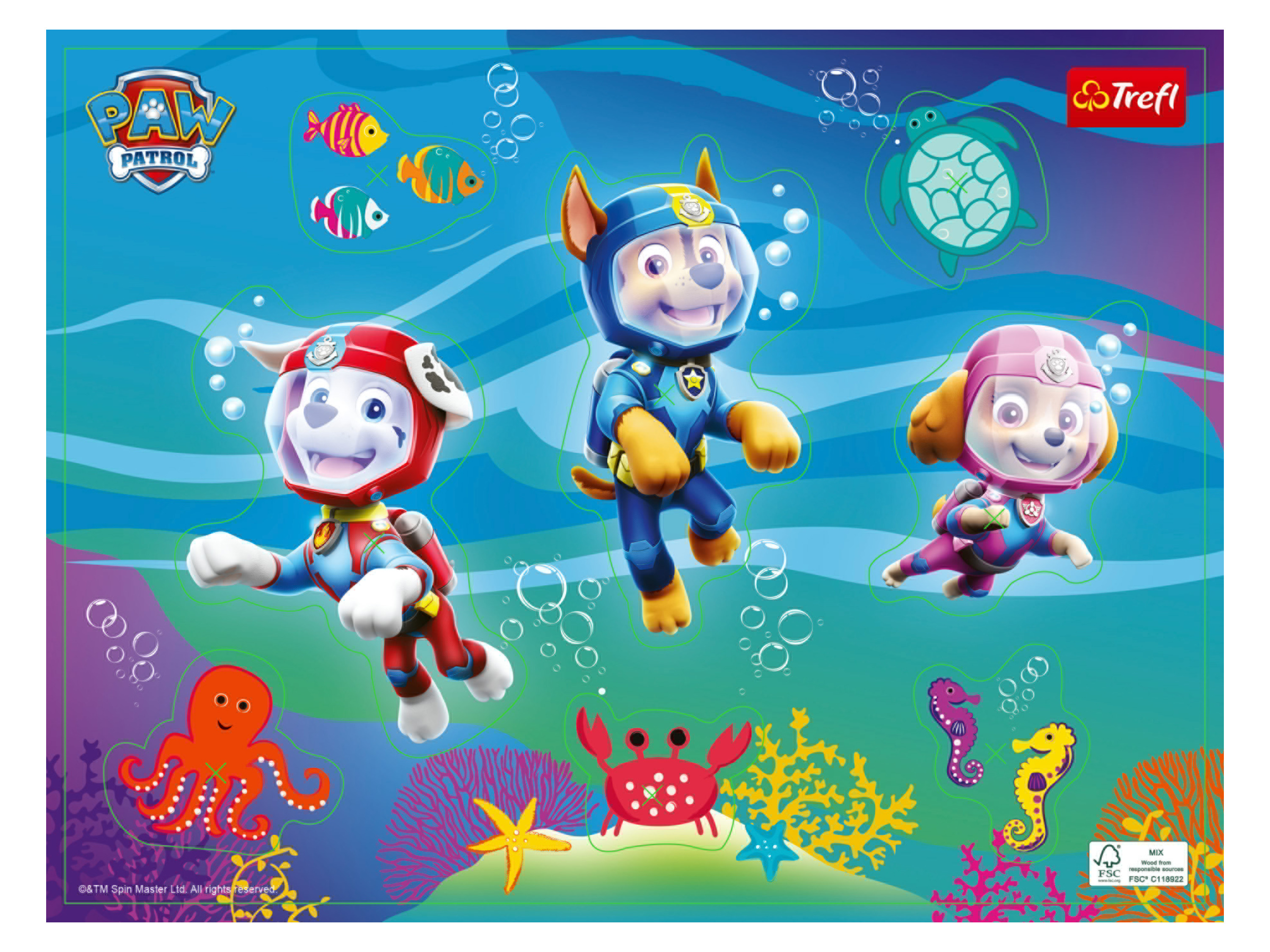 Trefl Houten puzzel (paw patrol in de zee)