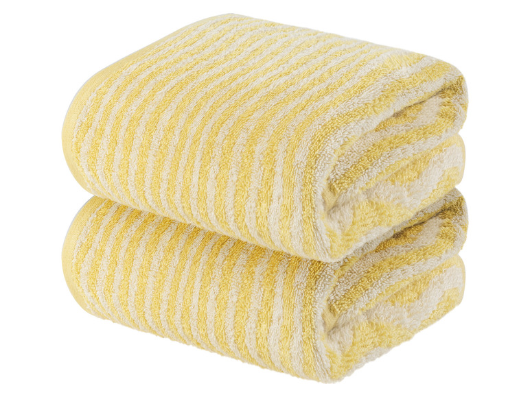 LIVARNO home 2 badstof handdoeken (Geel)