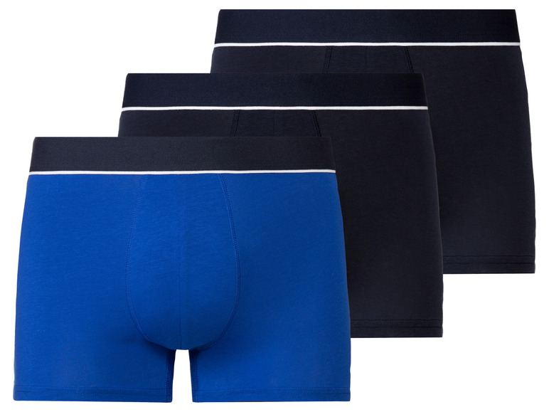 3 heren boxers (M, Donkerblauw/blauw)