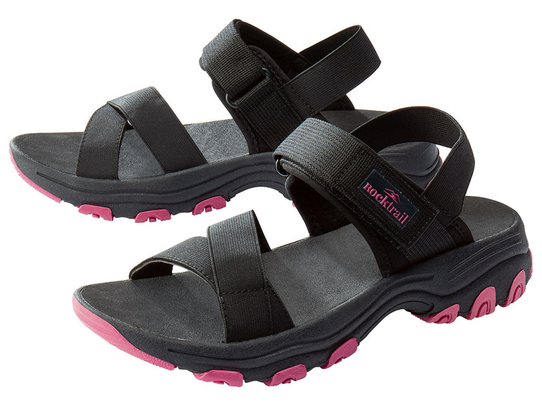Rocktrail Dames trekking sandalen (38, Zwart/roze)