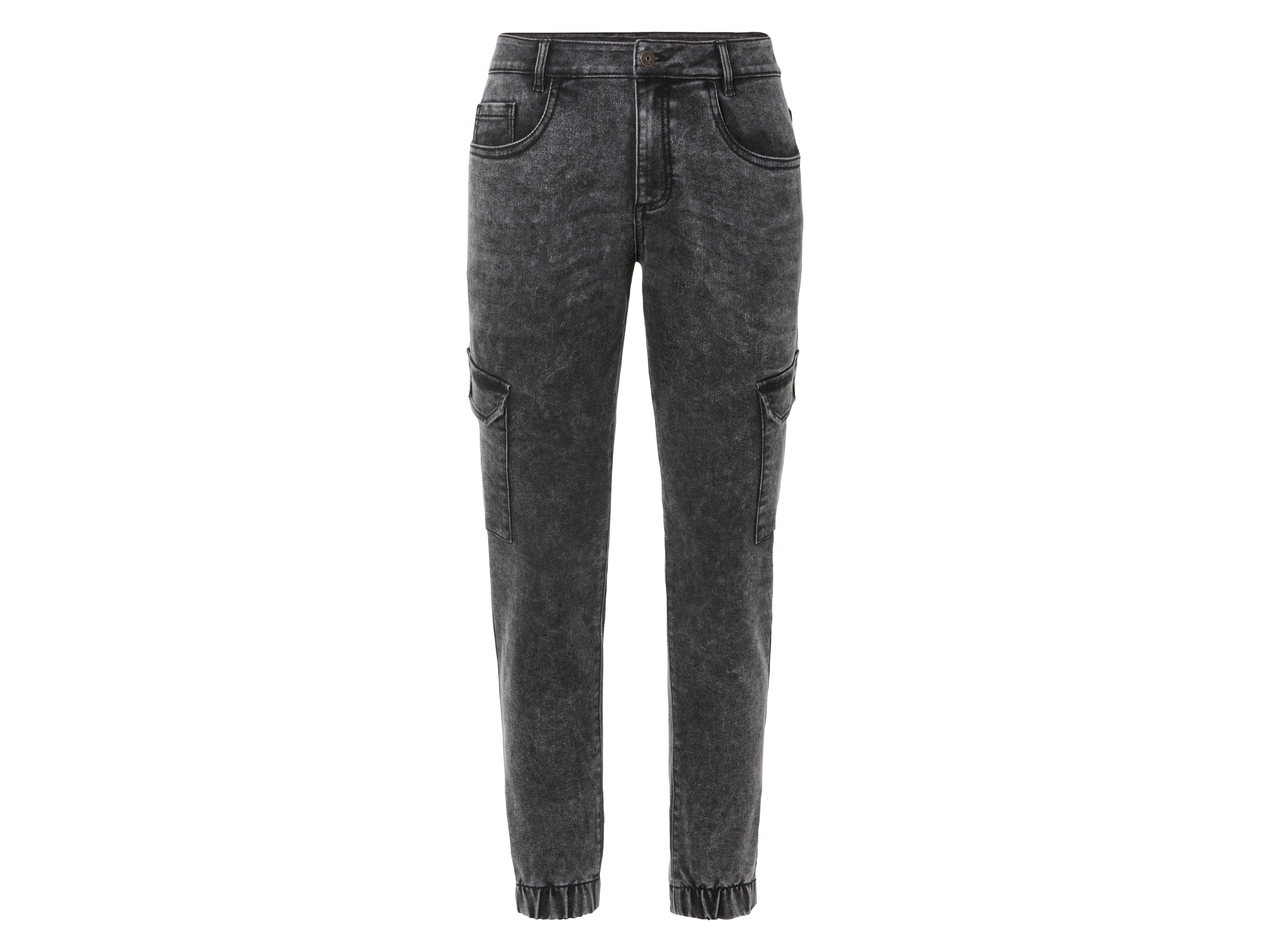 LIVERGY Heren Denim Joggers comfort Fit (Grijs, 46)