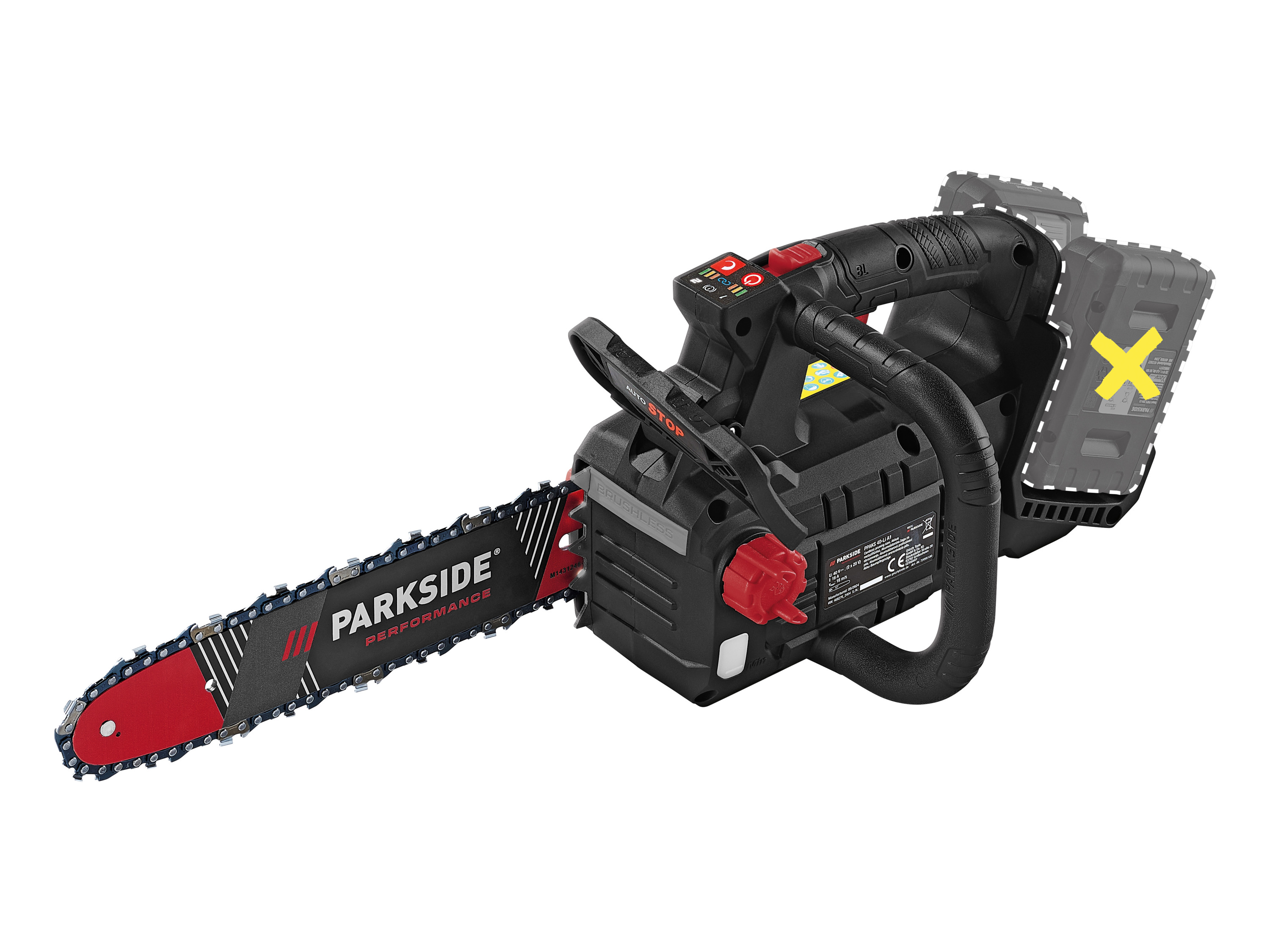 PARKSIDE PERFORMANCE Accu-kettingzaag 40 V zonder accu