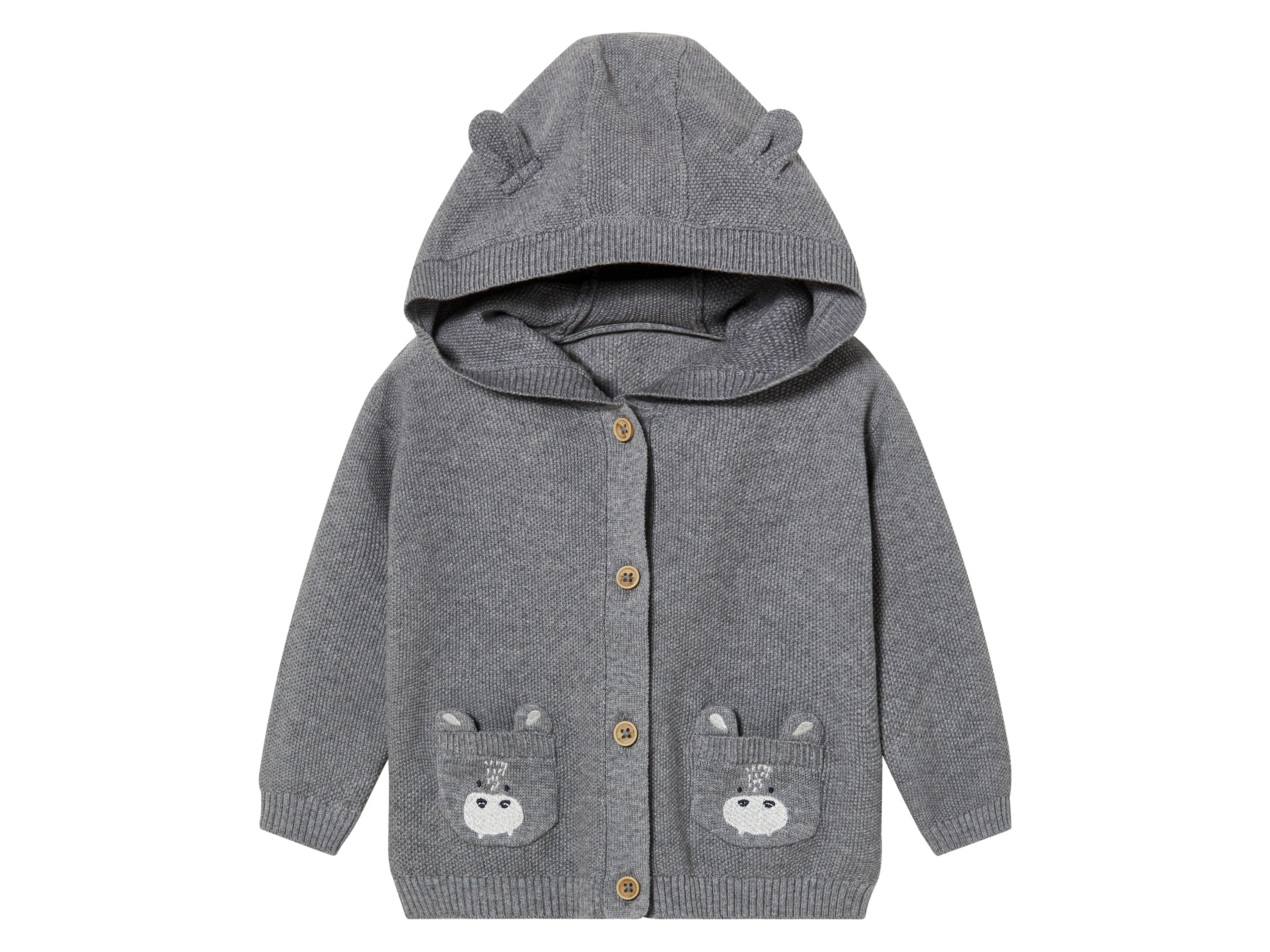 lupilu Gebreide babycardigan (62-68, Grijs)