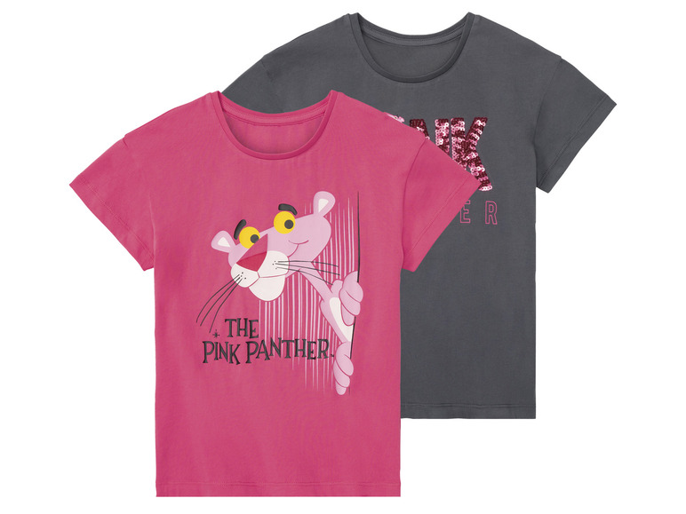 2 meisjes t-shirts (98/104, Pink Panther)