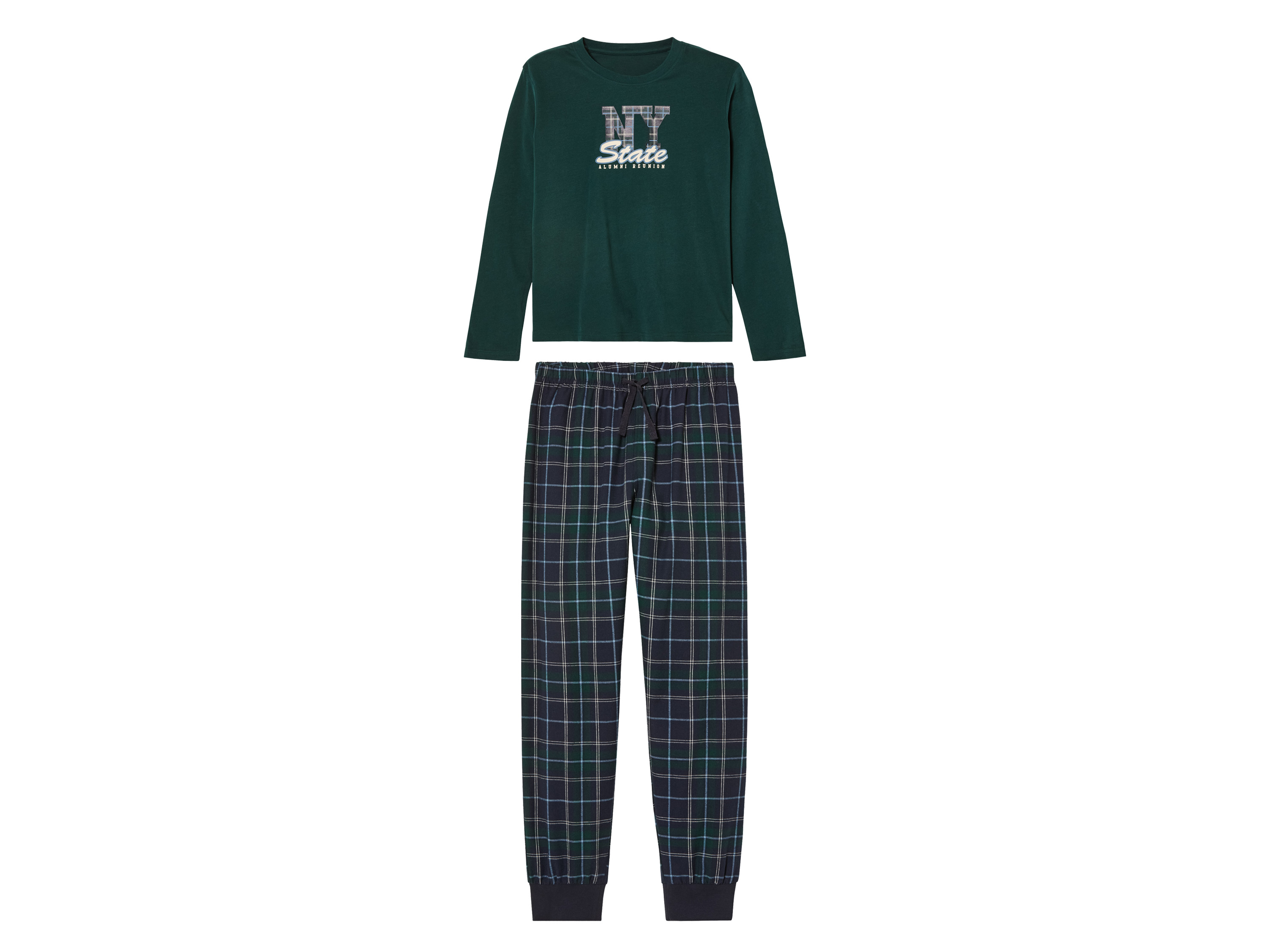 pepperts! Kinder fleece pyjamabroek (146/152, Groen)