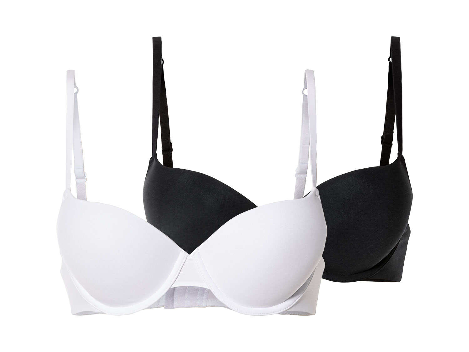 esmara Dames push-up beha&apos;s (85b, Zwart/wit)