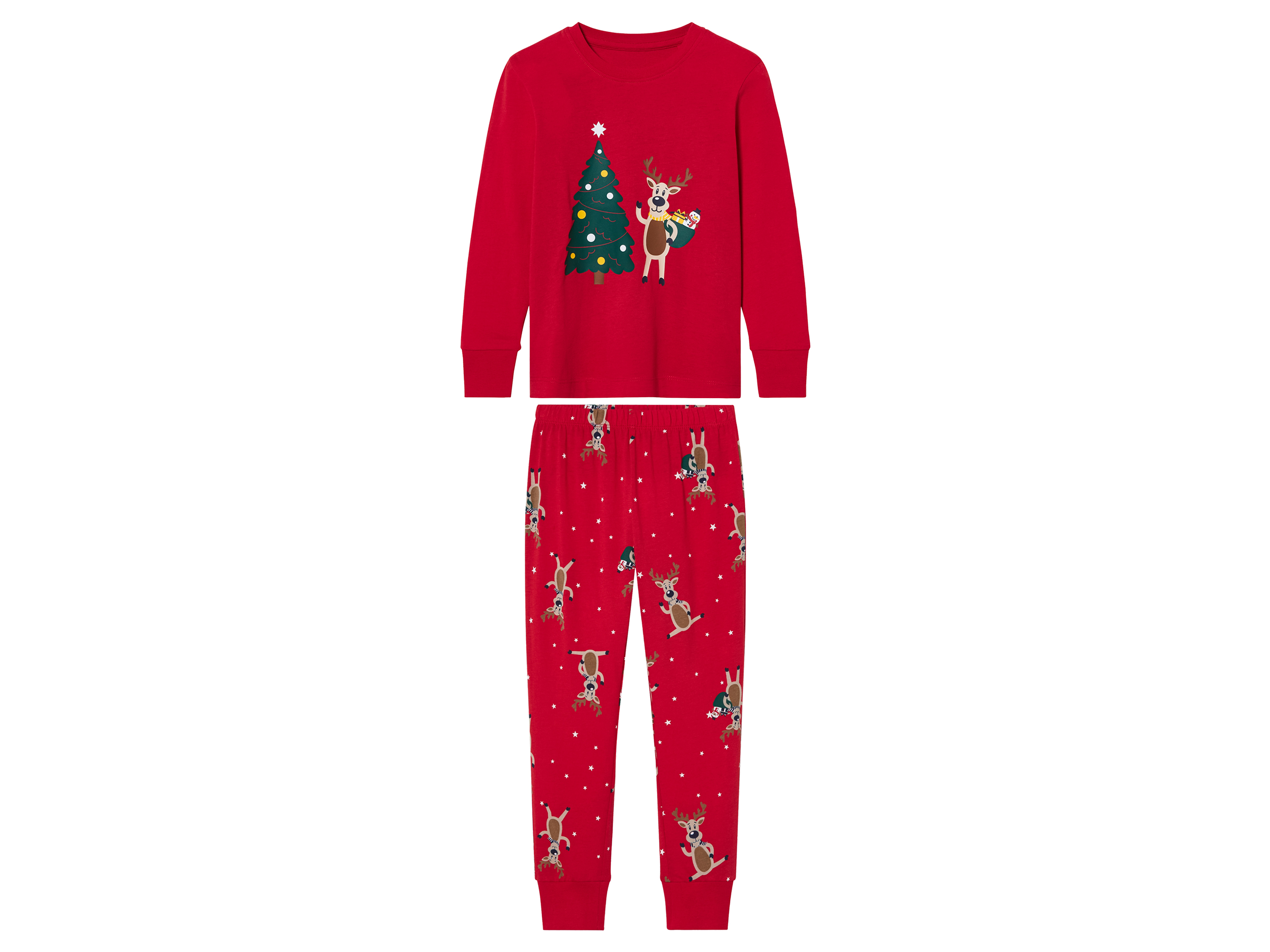 lupilu Kerstpyjama voor kinderen (122/128, Rood)