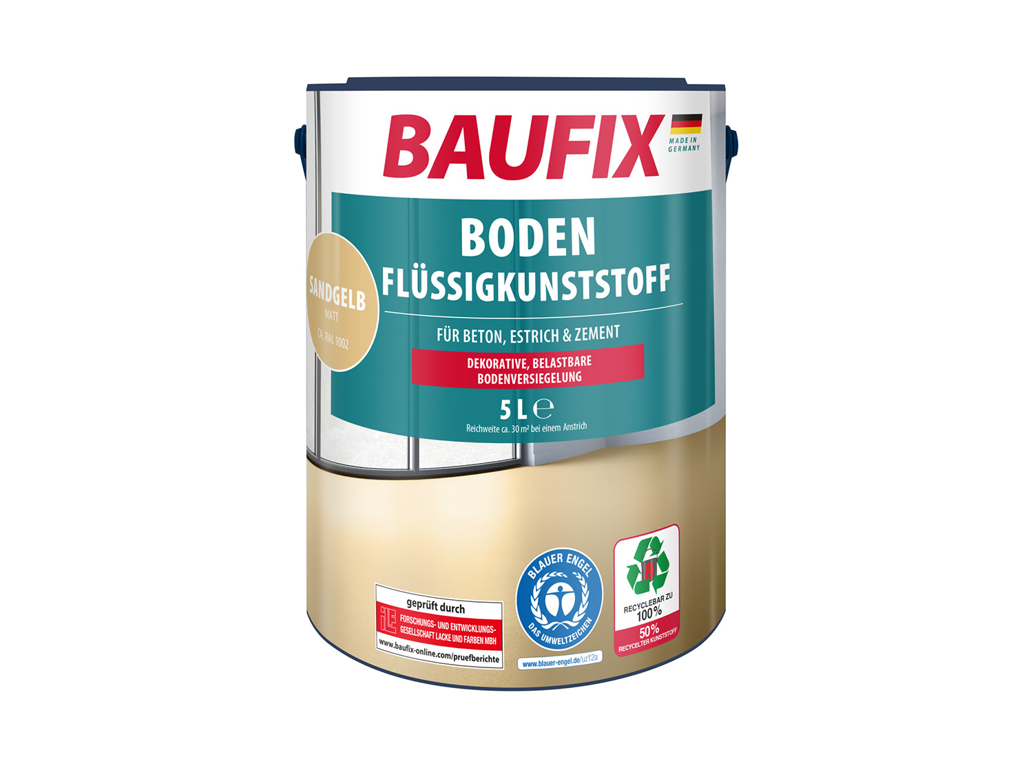 BAUFIX Betonvloer verf zandgeel 5 Liter