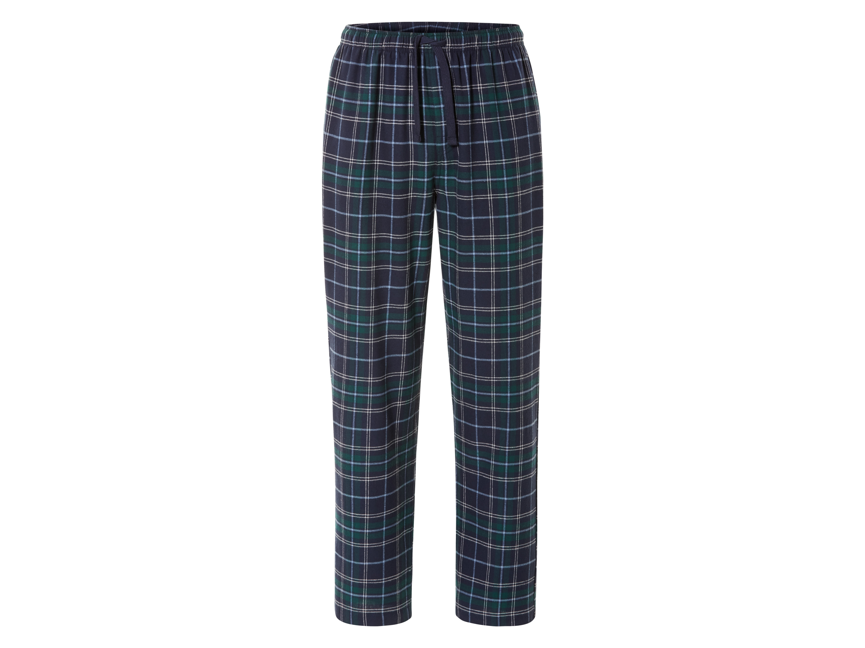 LIVERGY Flanellen heren pyjamabroek (L (52/54), Donkerblauw/groen)