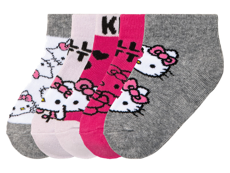 5 paar meisjes sneakersokken (27/30, Hello Kitty)
