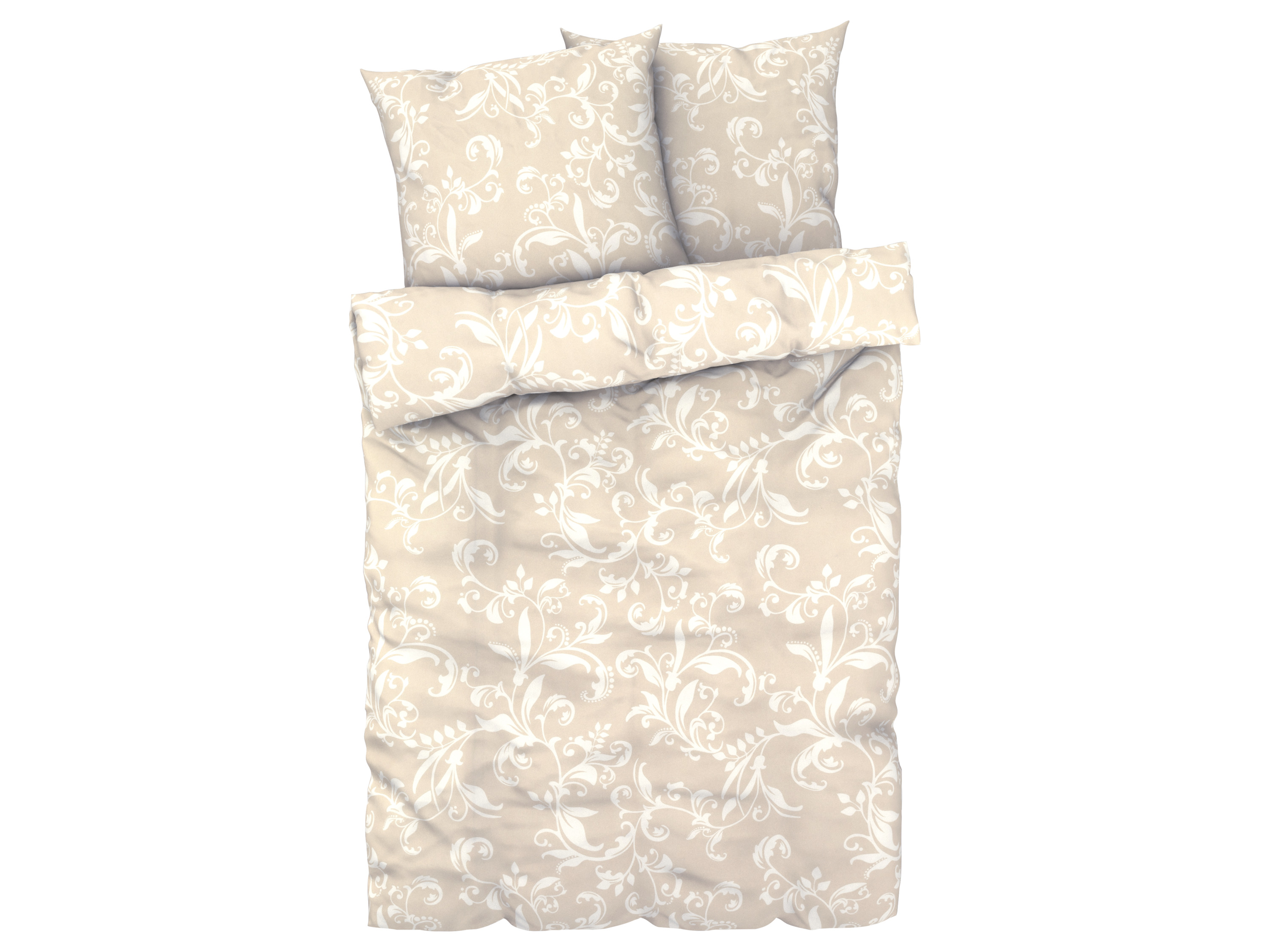 LIVARNO home Microvezel-satijnen dekbedovertrek 240 x220 cm (Beige)