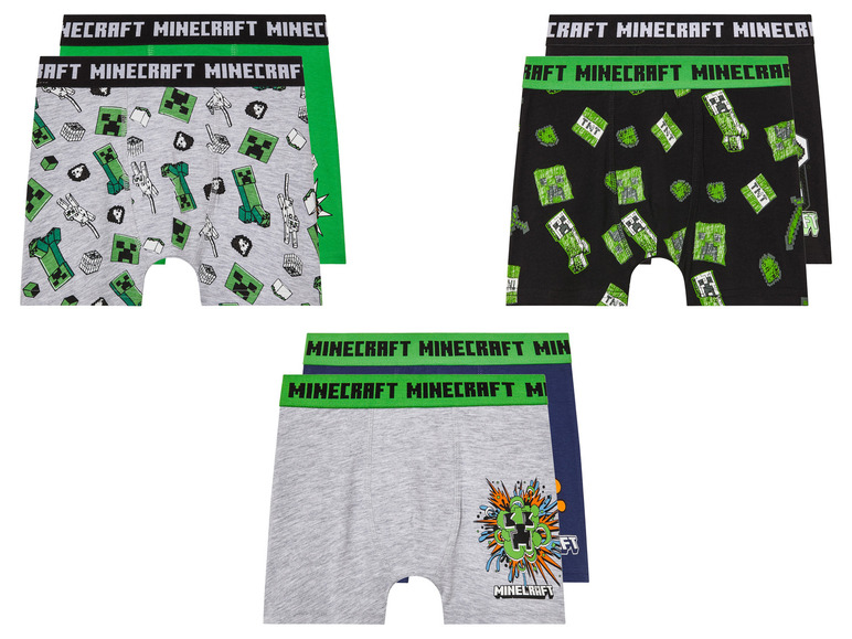 Ga naar volledige schermweergave: 2 kinder boxershorts Minecraft - afbeelding 1