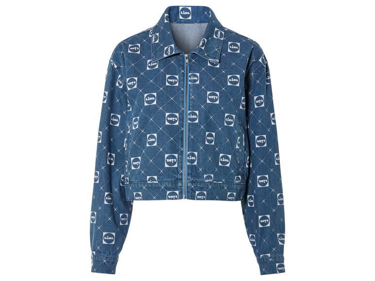 Ga naar volledige schermweergave: esmara® Dames oversized jeansjack met Lidl-print - afbeelding 2