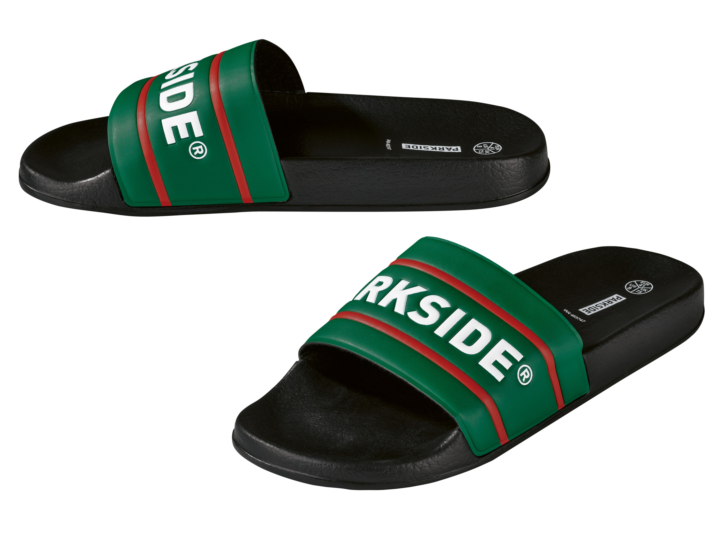 PARKSIDE Heren badslippers (41, Zwart)