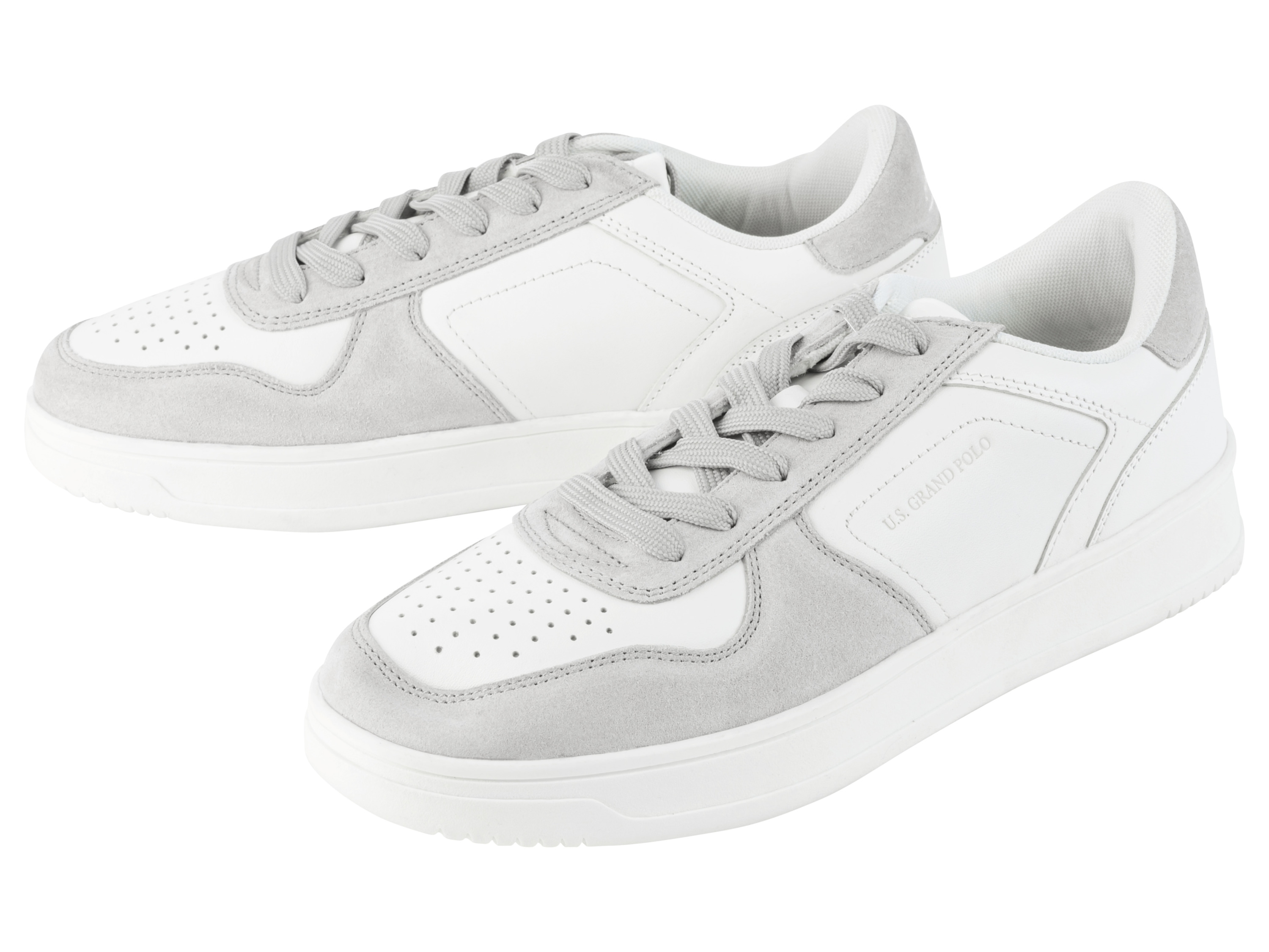 LIVERGY Heren sneakers (Wit/grijs, 41)