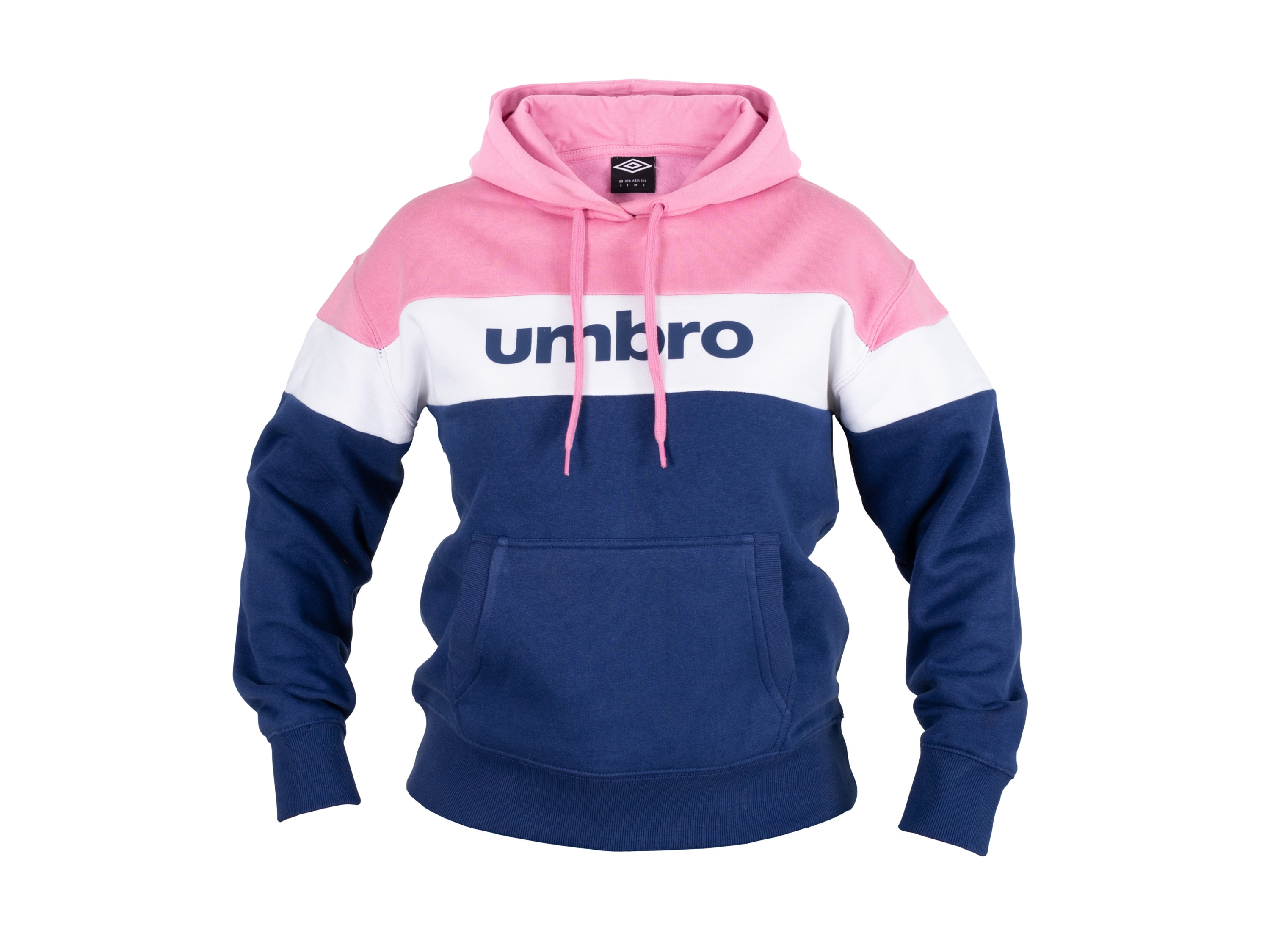 UMBRO Dames hoodie (S, roze/wit/blauw)