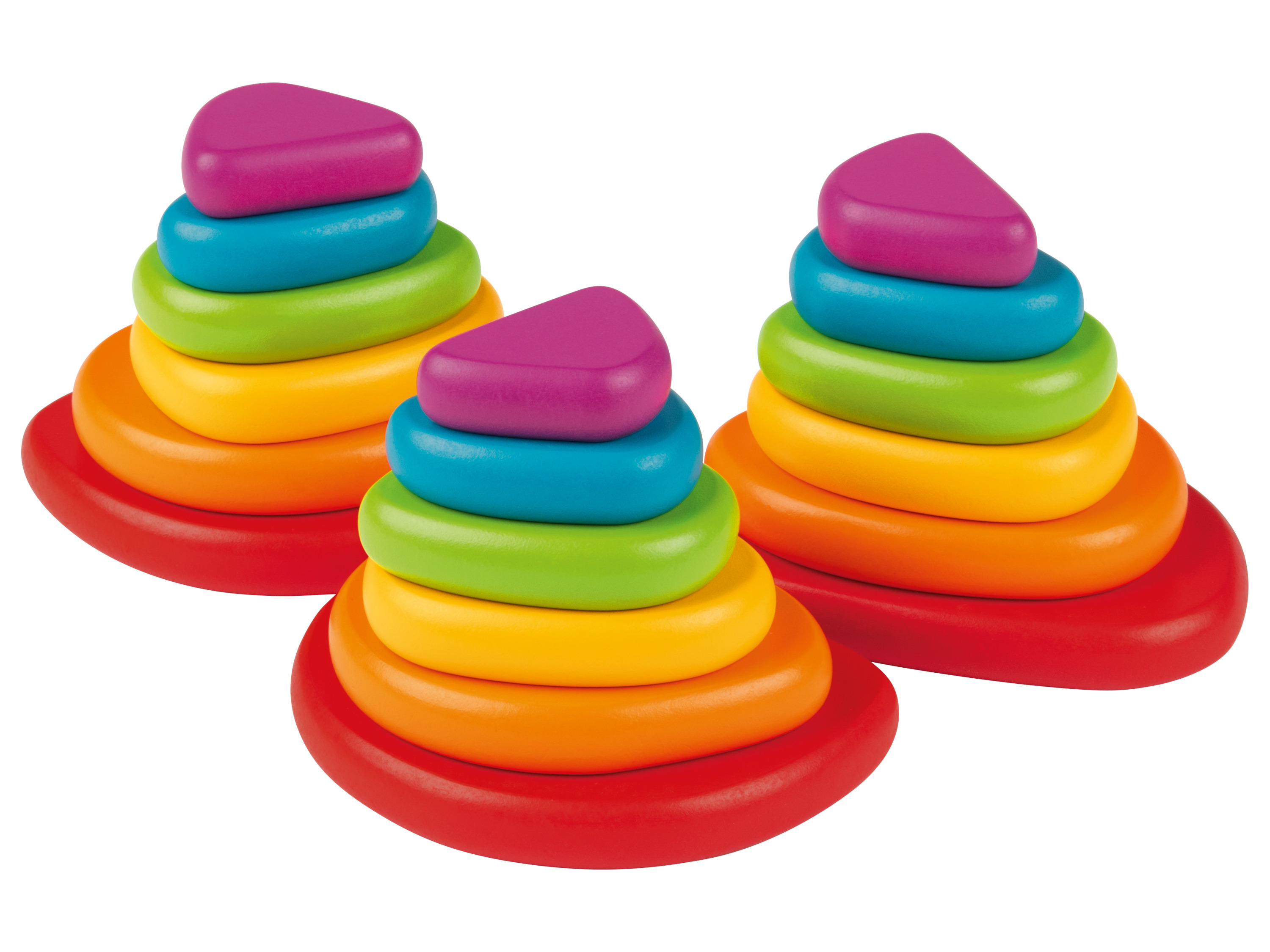 Playtive Houten Montessori vormen (Regenboog stapelstenen)