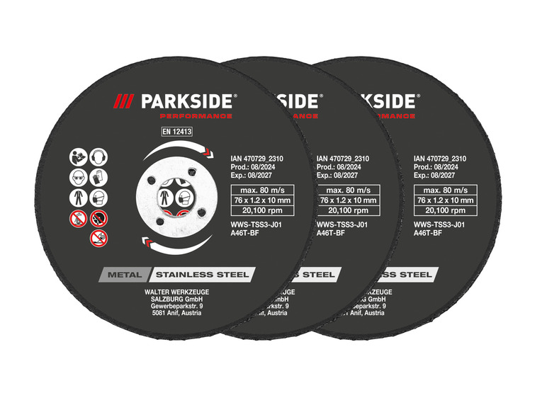 Ga naar volledige schermweergave: PARKSIDE PERFORMANCE® Doorslijpschijven - afbeelding 3